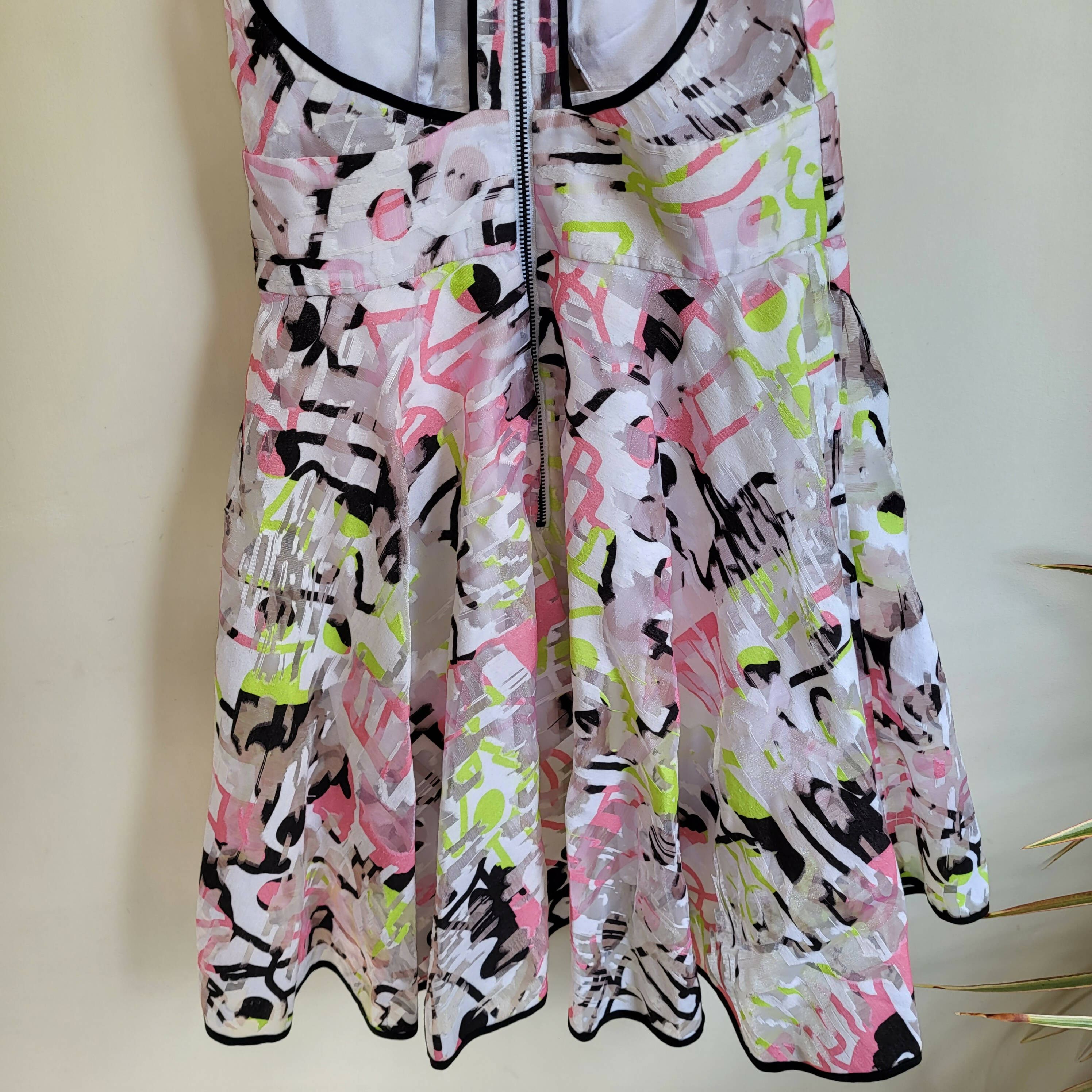 Milly Sleeveless Cut-Out Back Floral Dress - Floral - White Multi/Multi