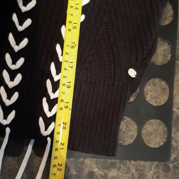 Scotch & Soda Chunky Knit Lace-Up Sweater - /Black Multi