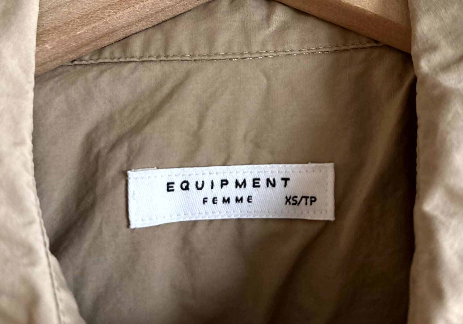 Equipment Button-Front Short Sleeve Utility Shirtdress with Pockets - Brown