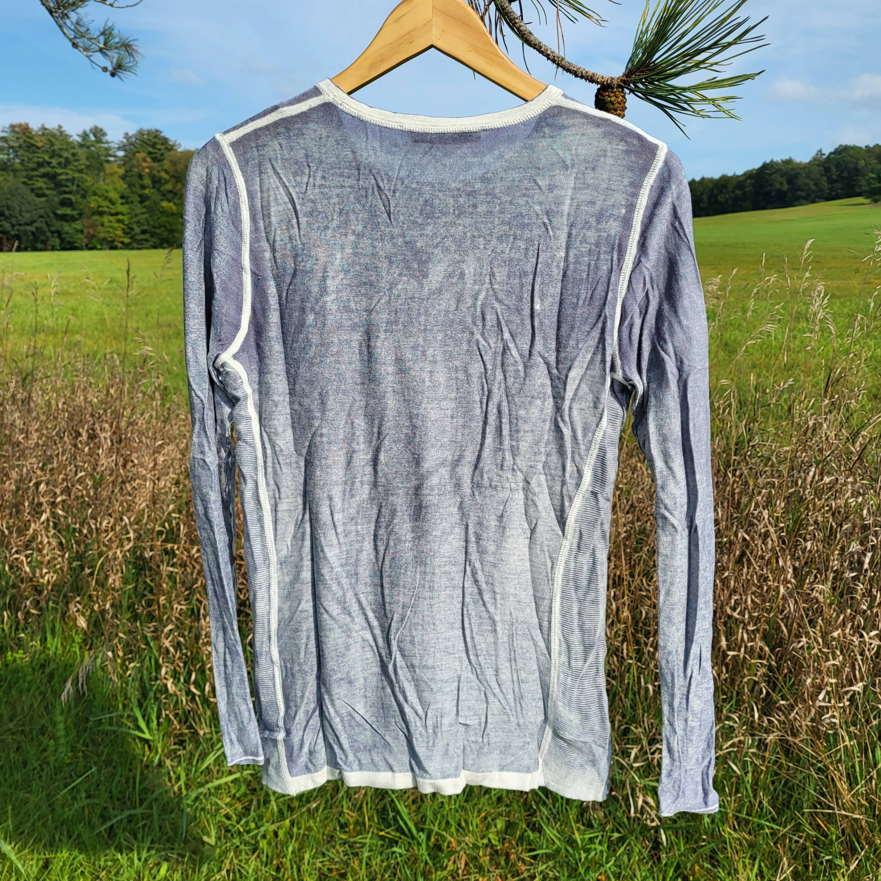 Kokun Overdyed Fitted Cashmere Crew Neck - Silver - XL