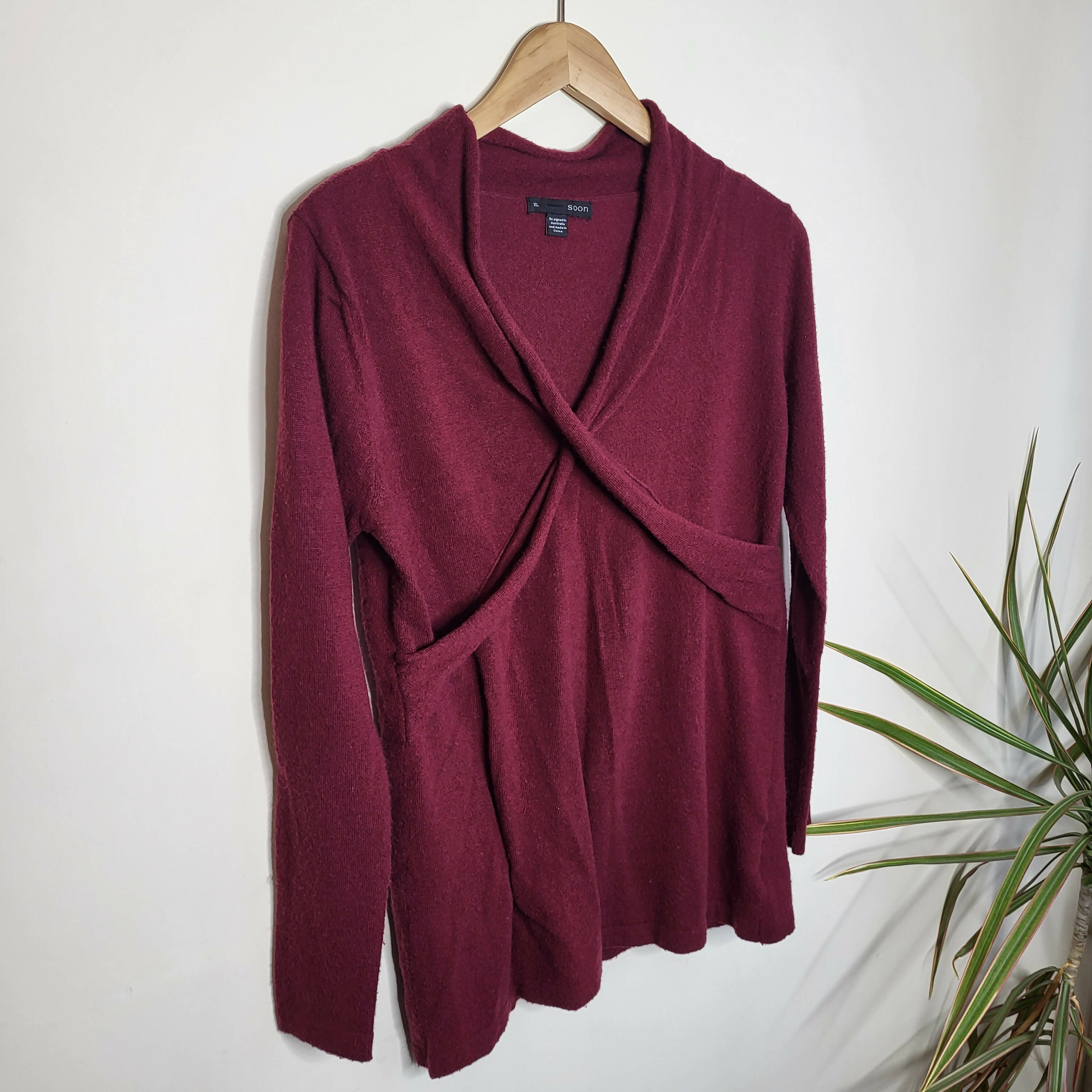 Soon Maternity Riley Maternity Knit Top - /Red