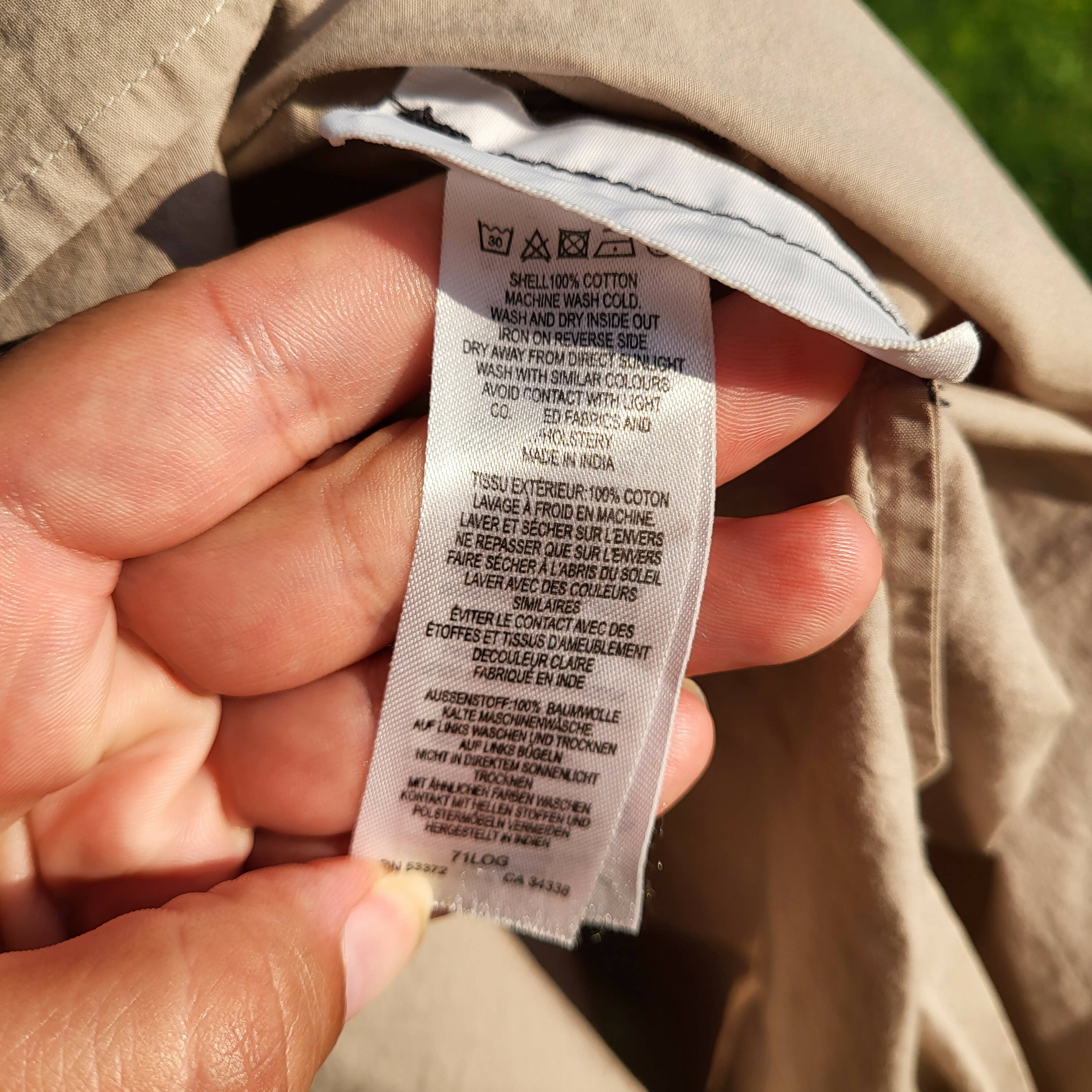 French Connection Adoni Drawstring Waist Shirtdress - /Beige - S