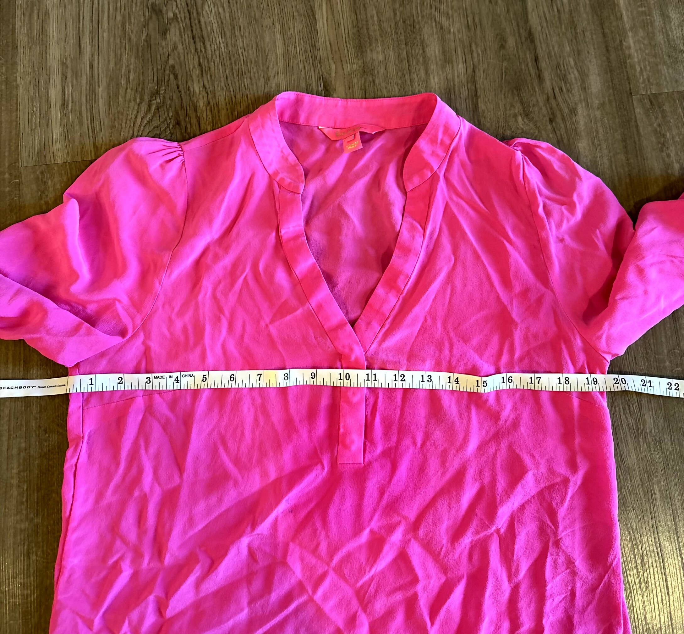 Lilly Pulitzer Dae Smocked Cuff Popover Silk Blouse - /Pink