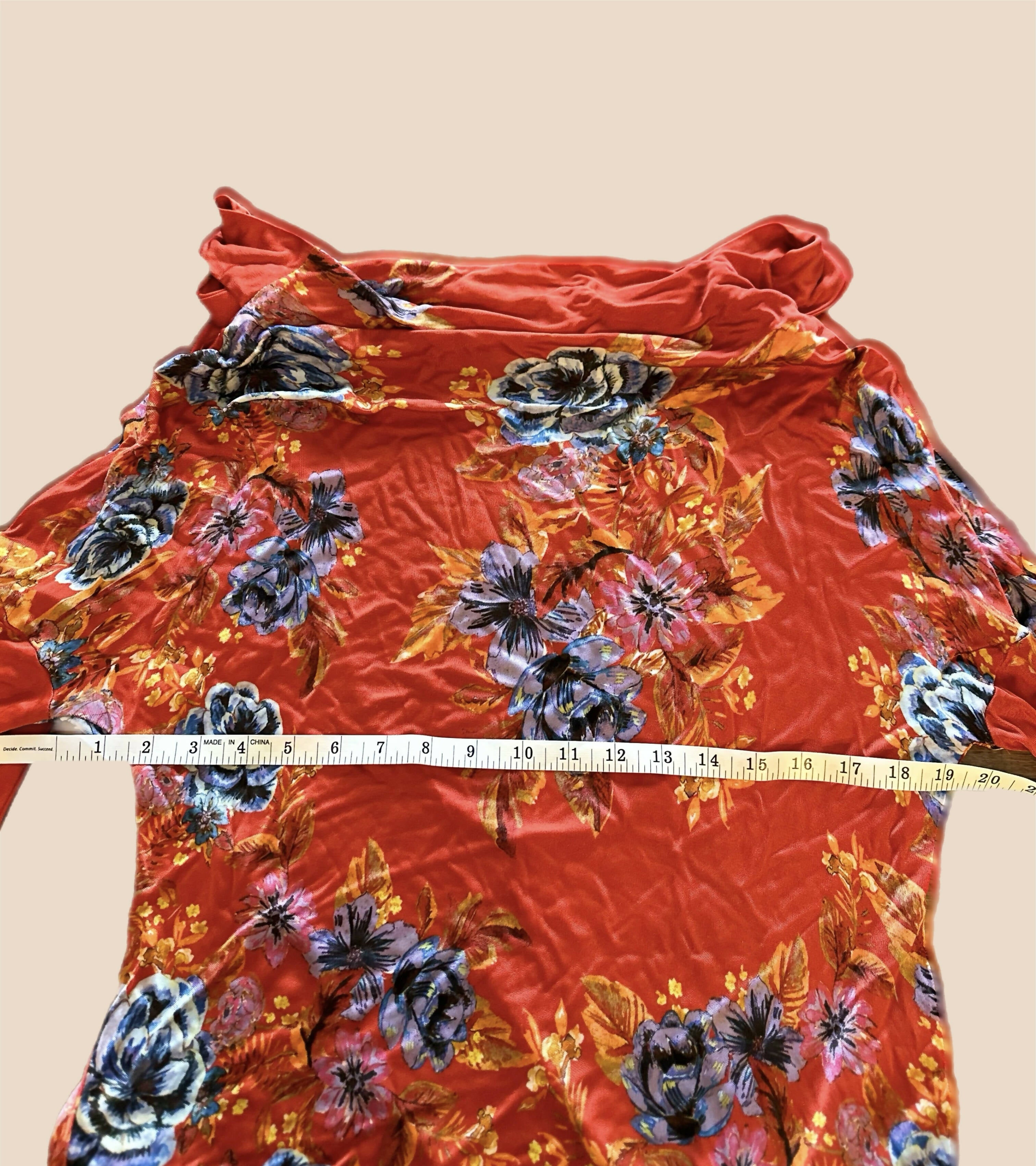 Free People Long Sleeve Tie-Back Floral Dress