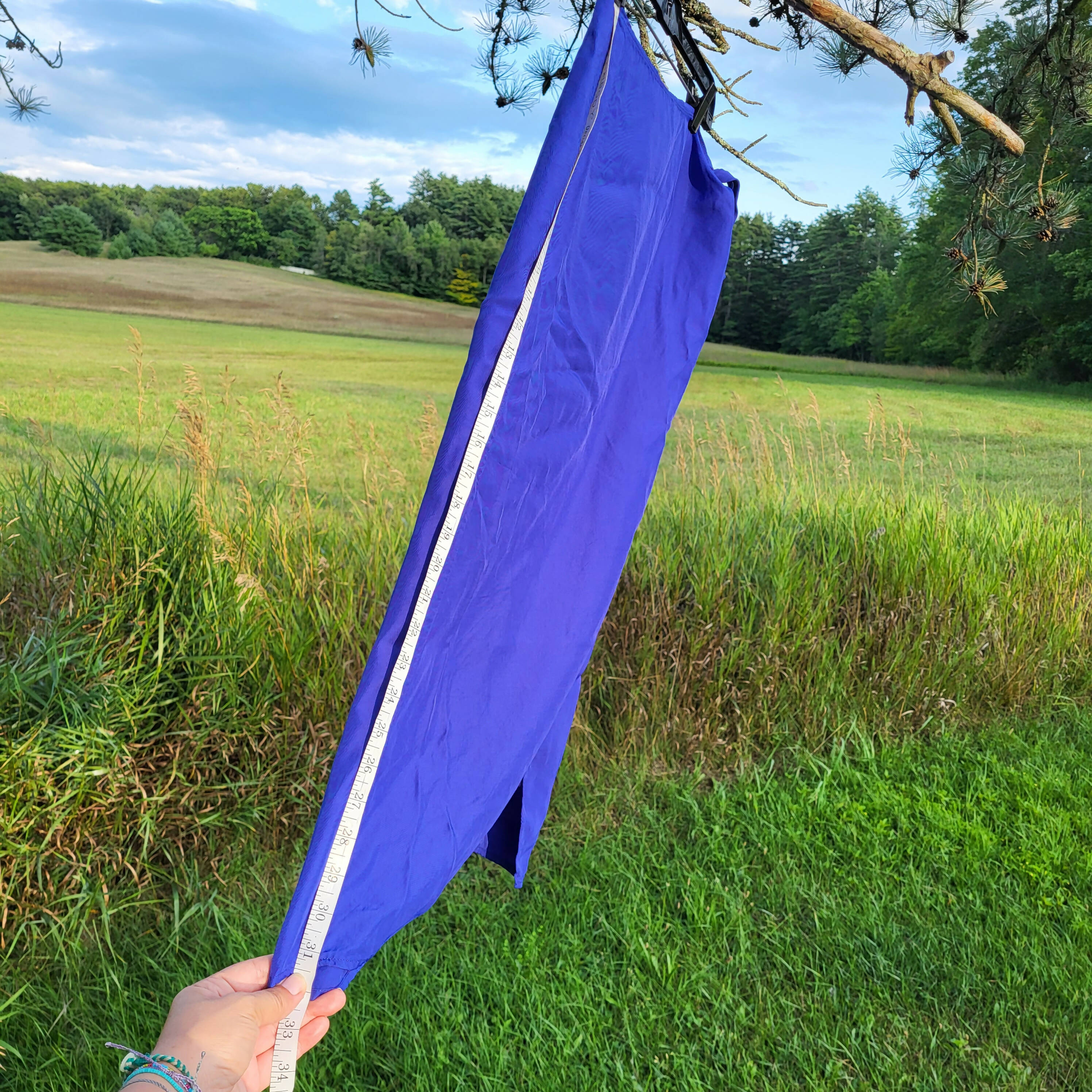 French Connection Side Tie Midi Skirt - /Blue - 4