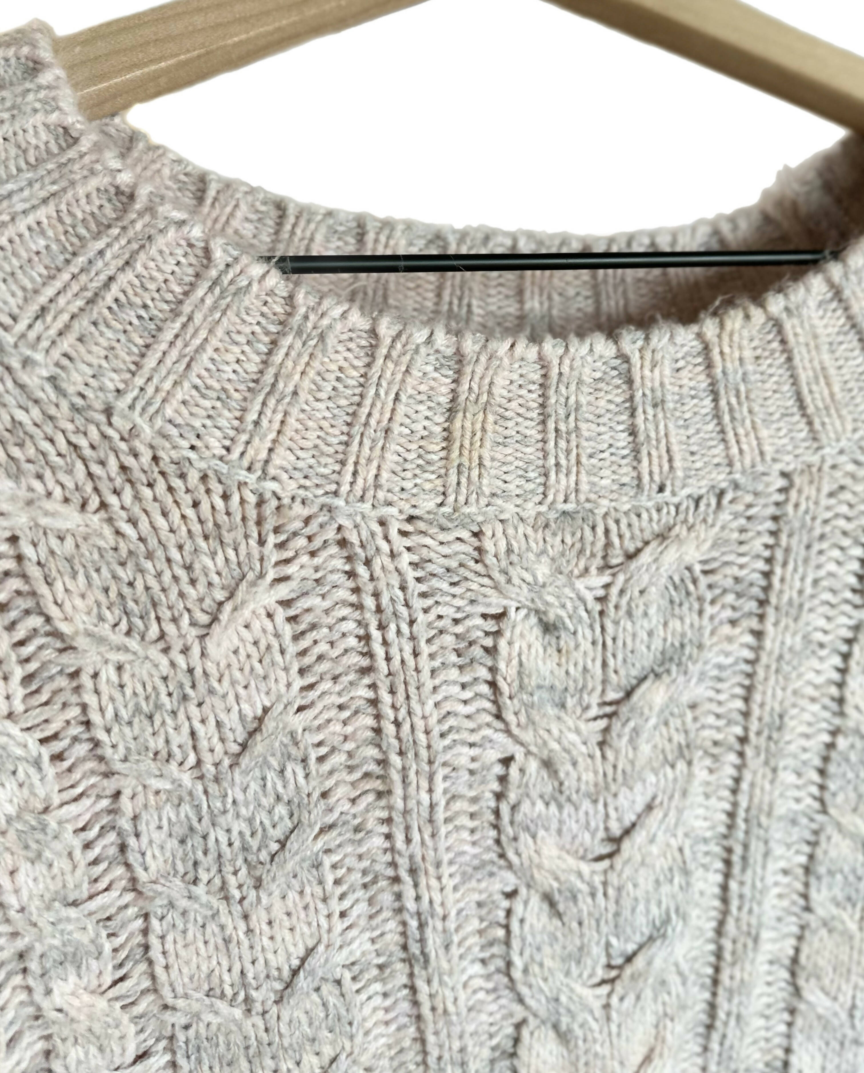 John & Jenn Cable Knit Sweater - Pink
