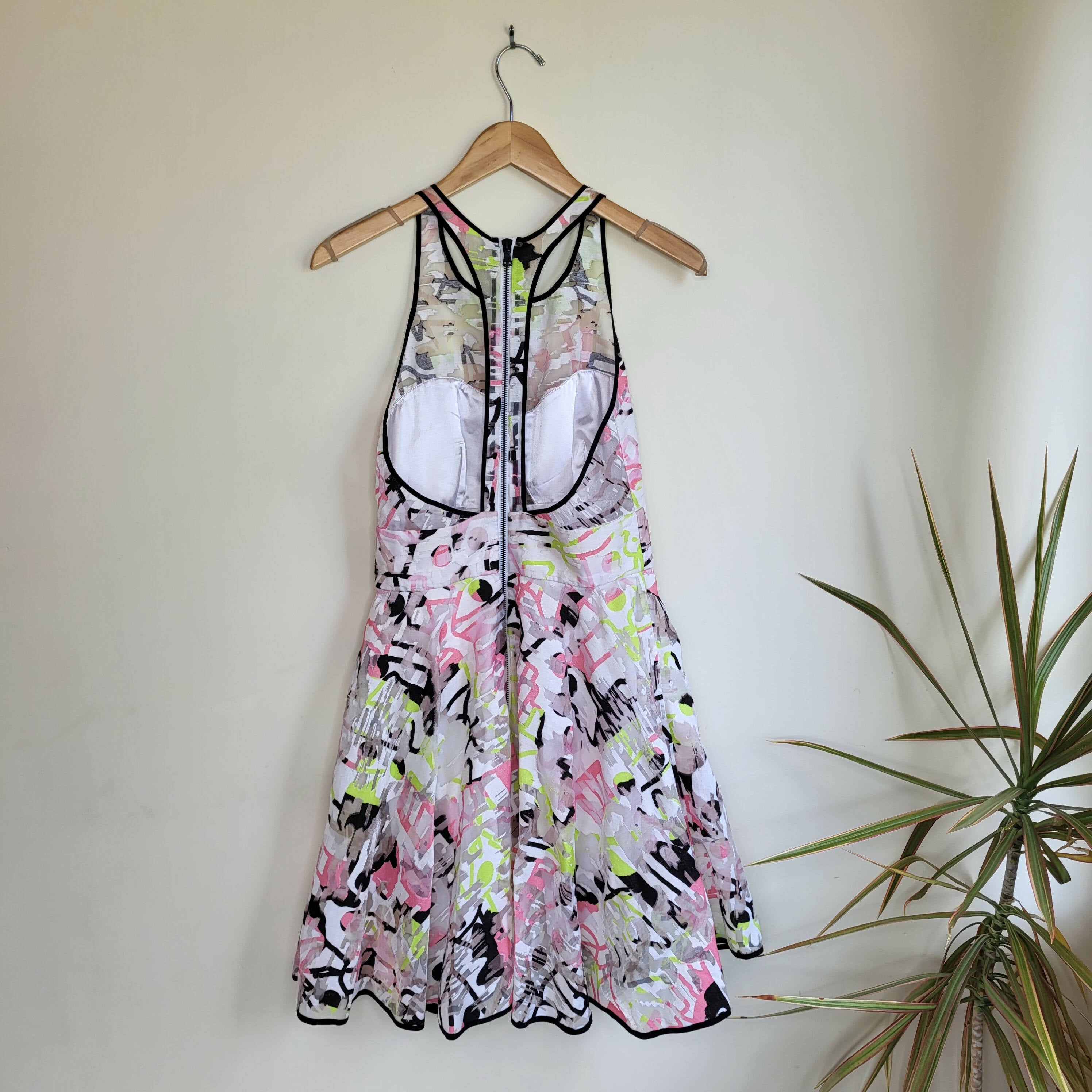 Milly Sleeveless Cut-Out Back Floral Dress - Floral - White Multi/Multi