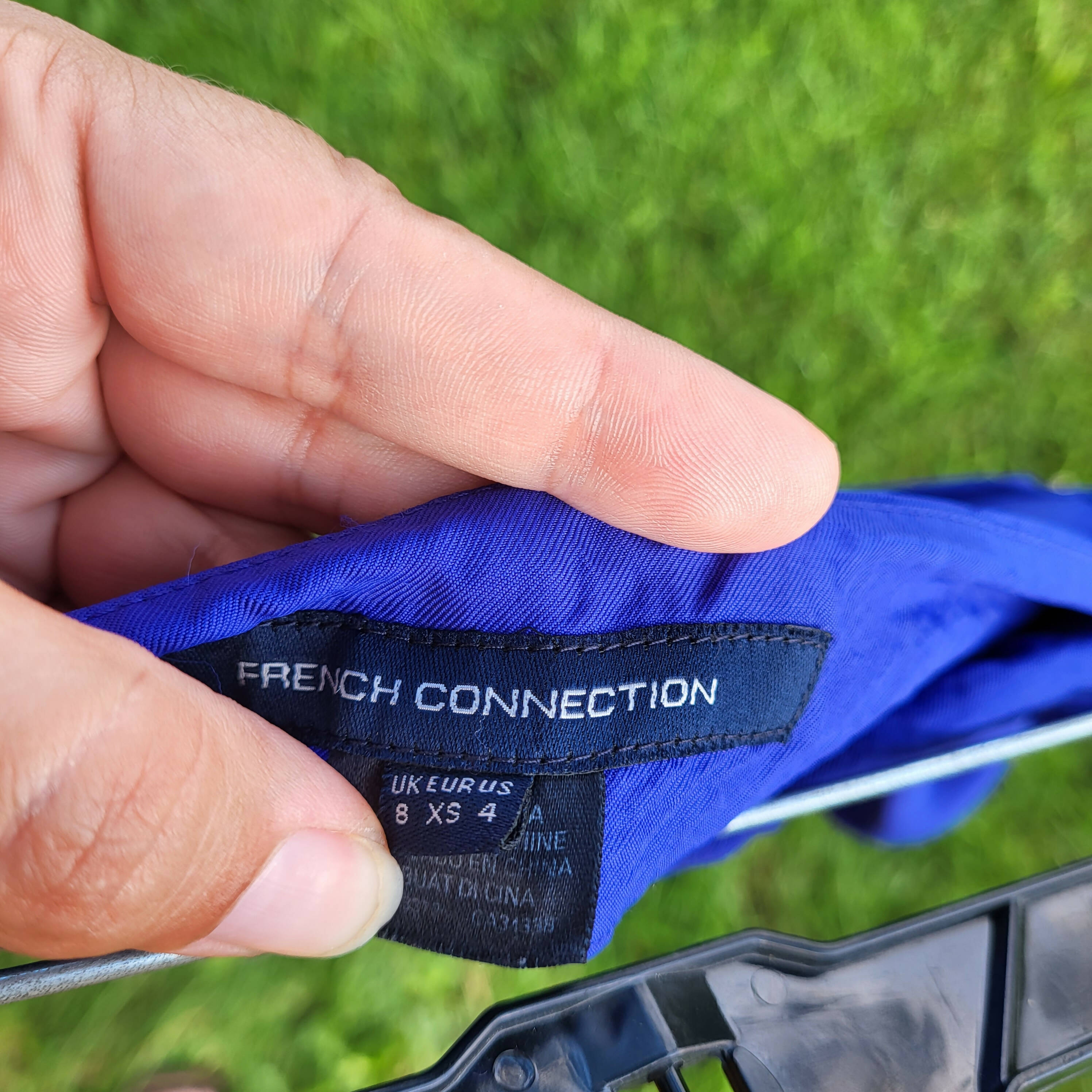 French Connection Side Tie Midi Skirt - /Blue - 4