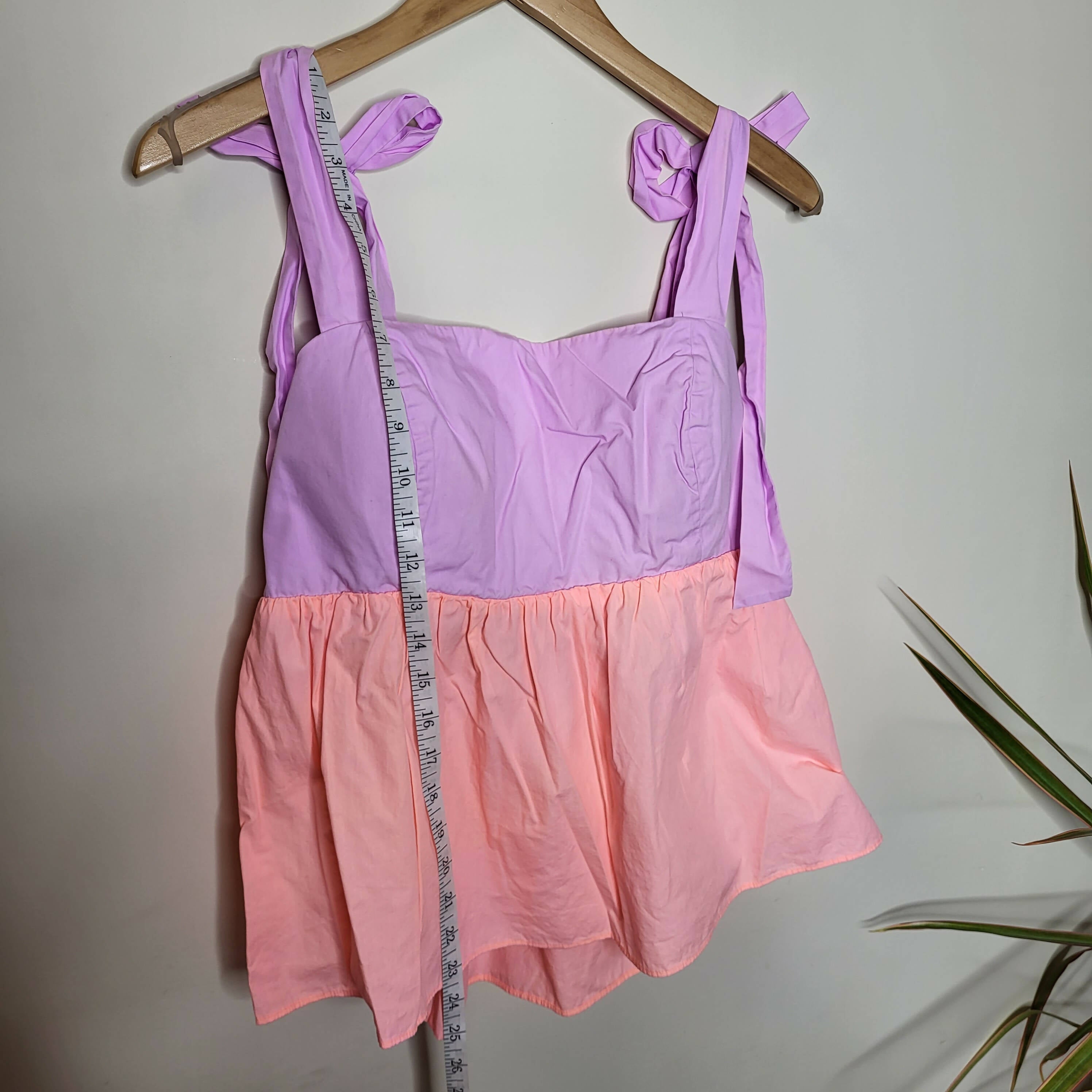 Lilly Pulitzer Anlee Tie Sleeve Colorblock Top - Colorblock - Purple Multi/Purple Iris Pb Bellini Colorblock