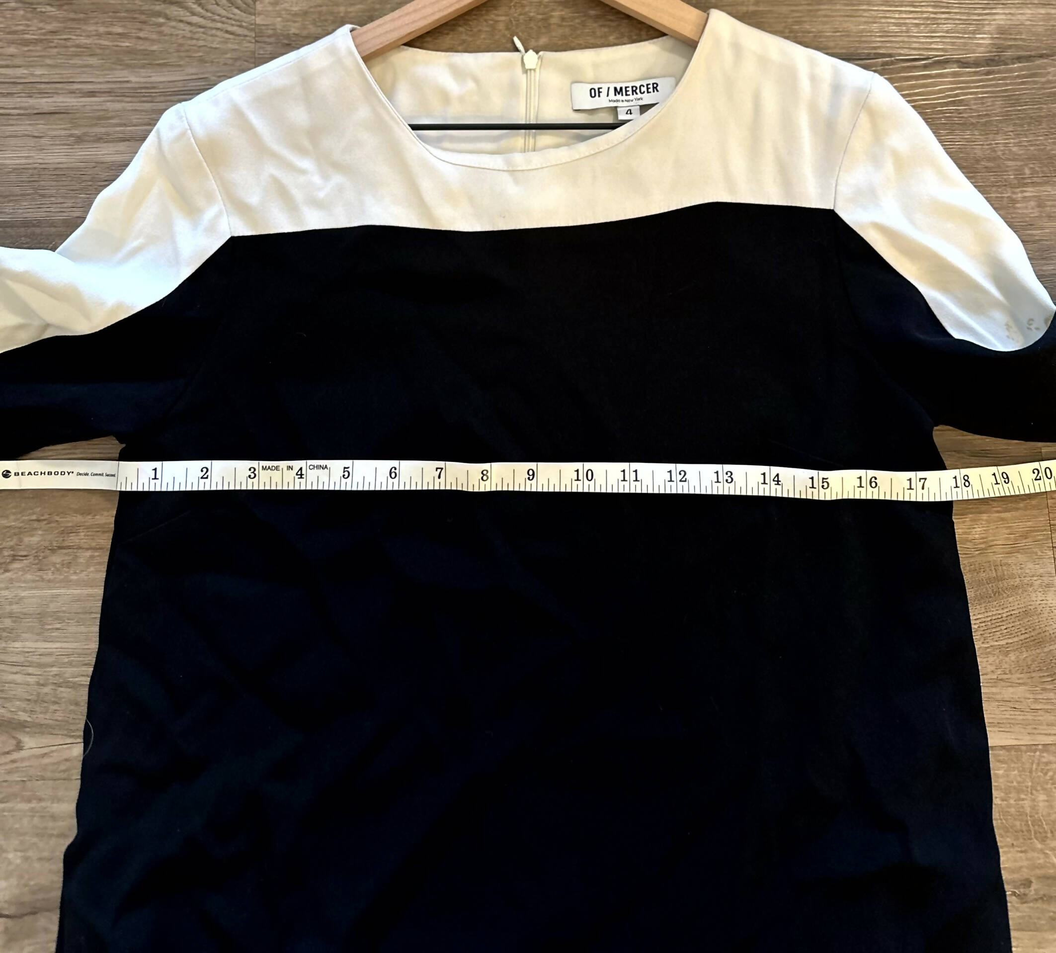 Of Mercer Long Sleeve Crew Neck Contrast Dress