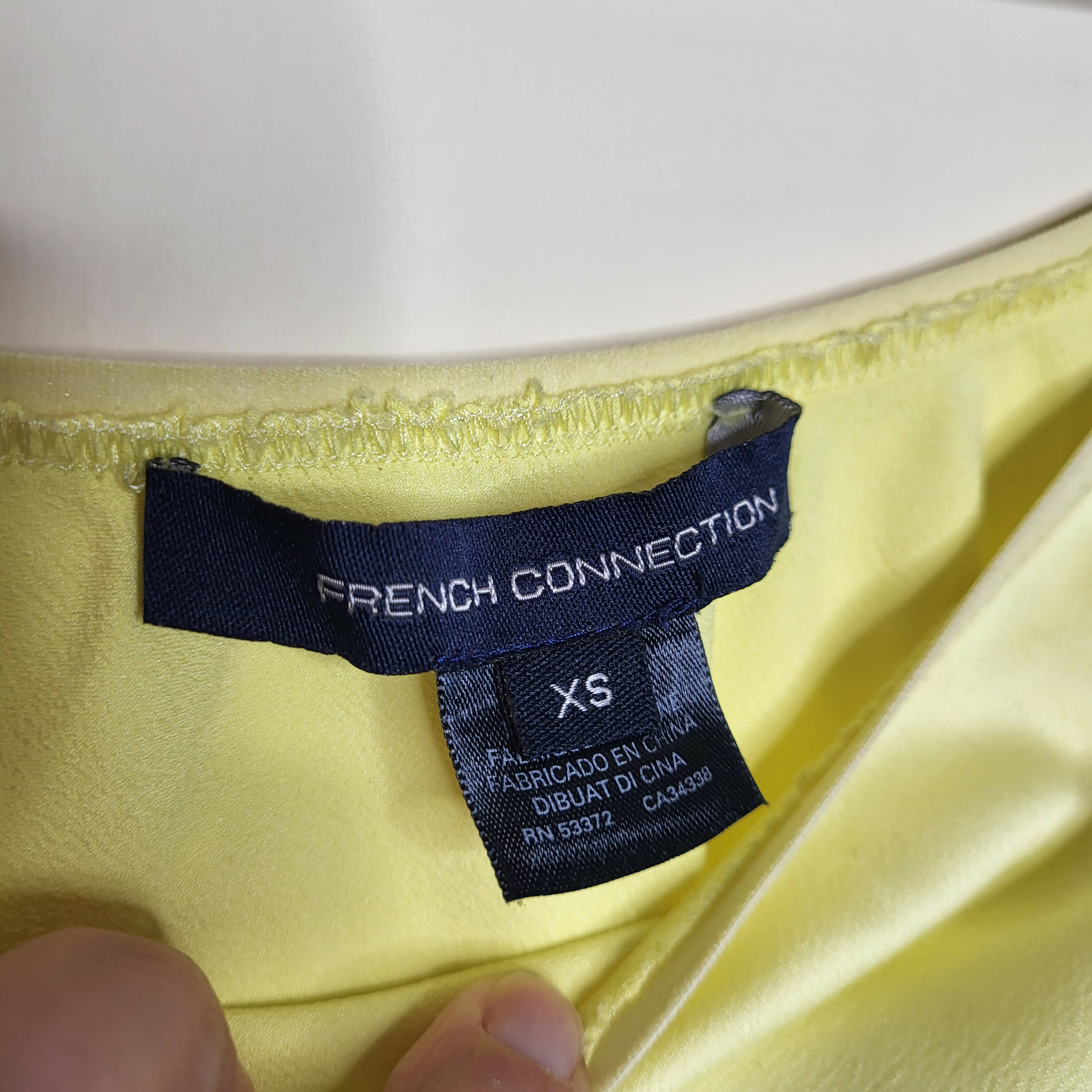 French Connection Asymmetrical Drape Midi Skirt - /Yellow