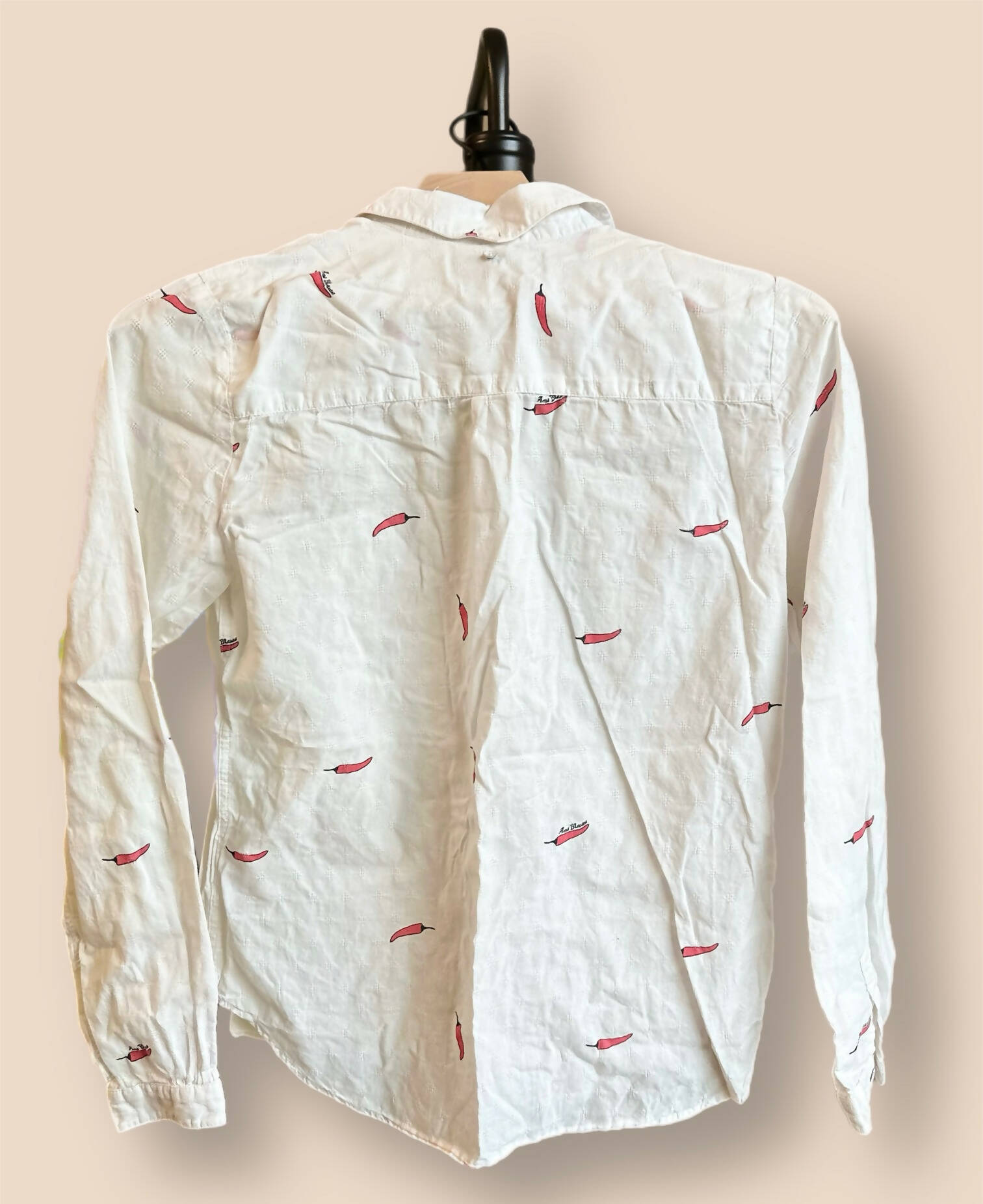 Scotch & Soda Dobby Weave Long Sleeve Button-Down Shirt - Abstract - White Multi/Combo C