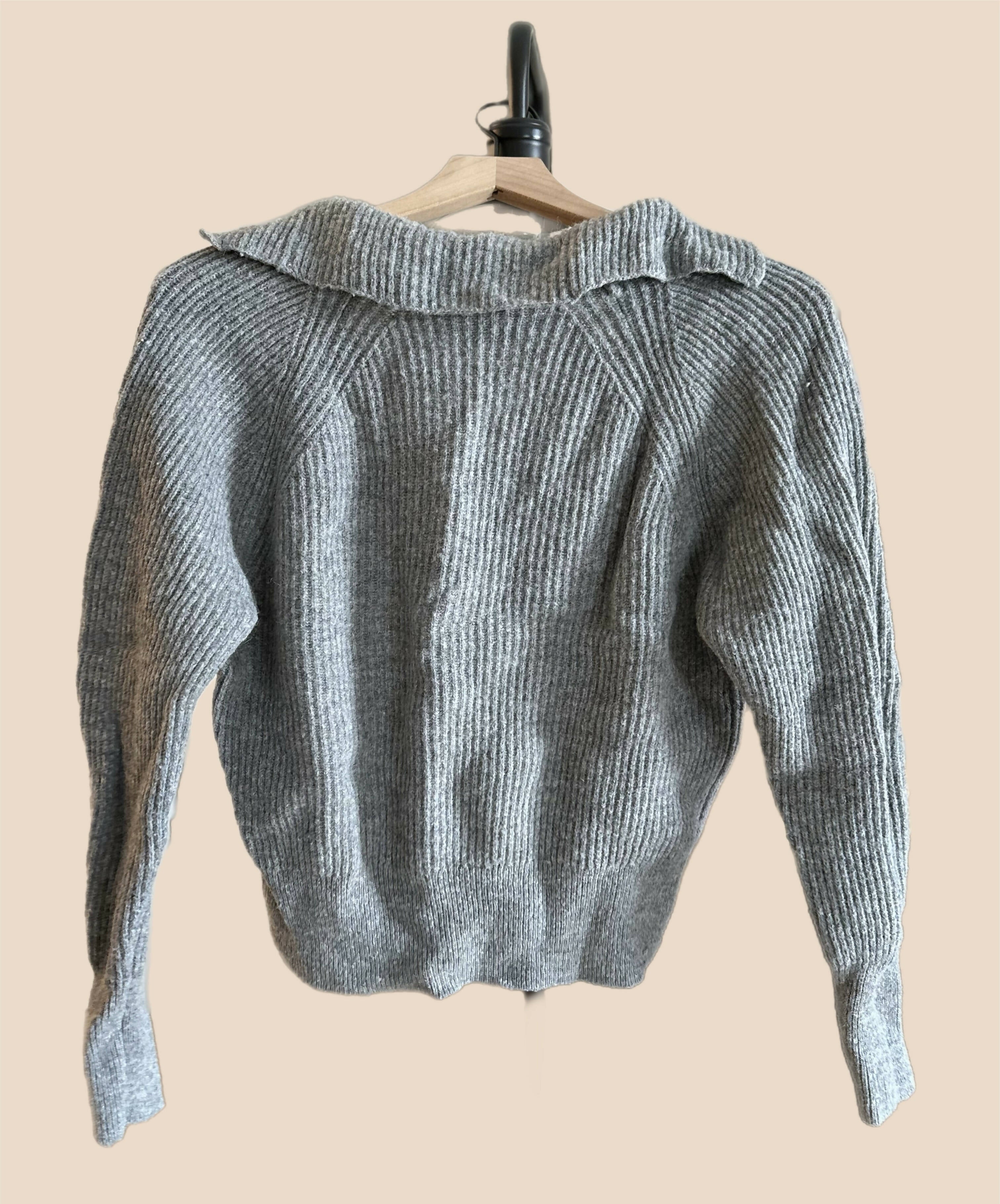 French Connection V-neck Shawl Collar Sweater