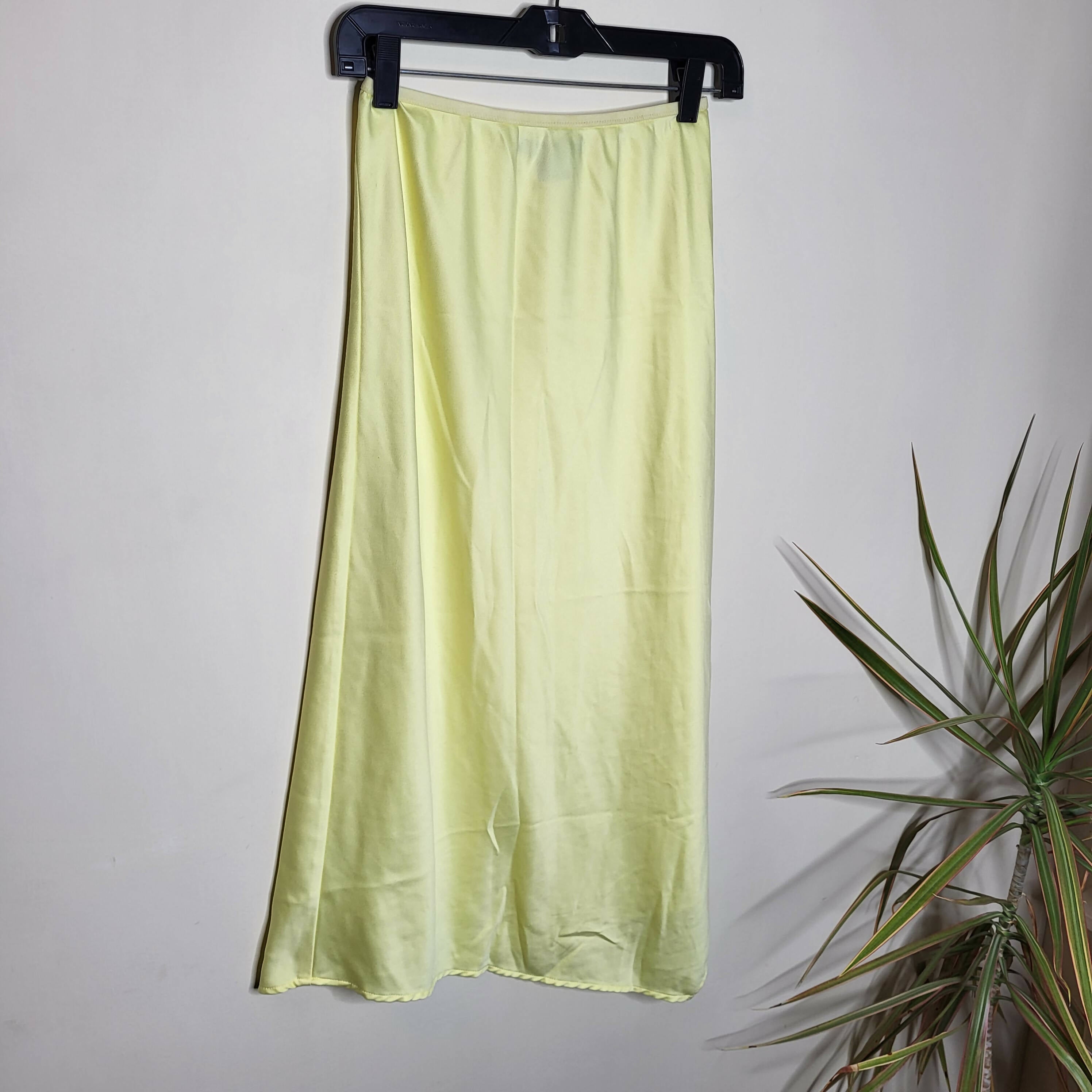 French Connection Asymmetrical Drape Midi Skirt - /Yellow