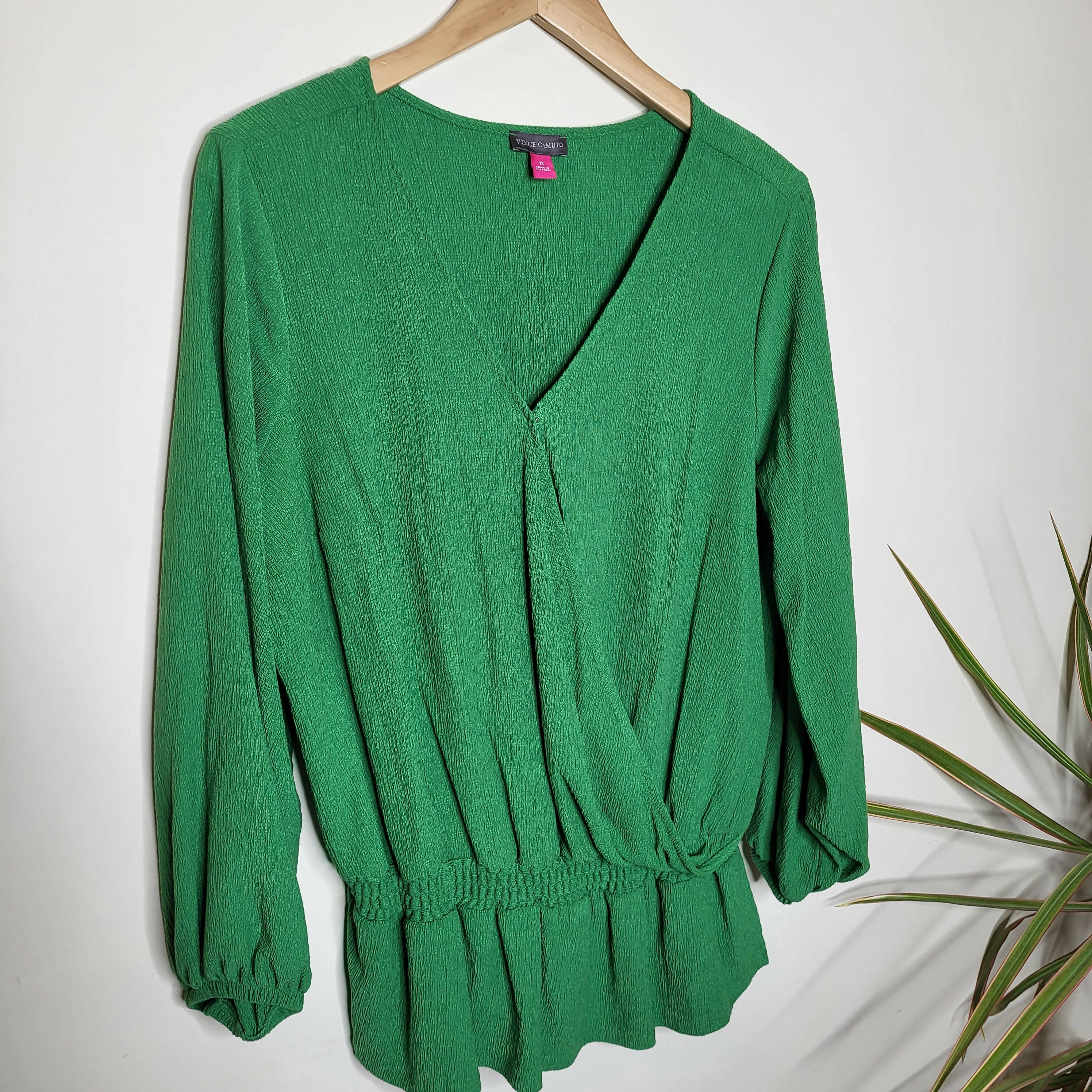 Vince Camuto Wrap Front Long Sleeve Blouse