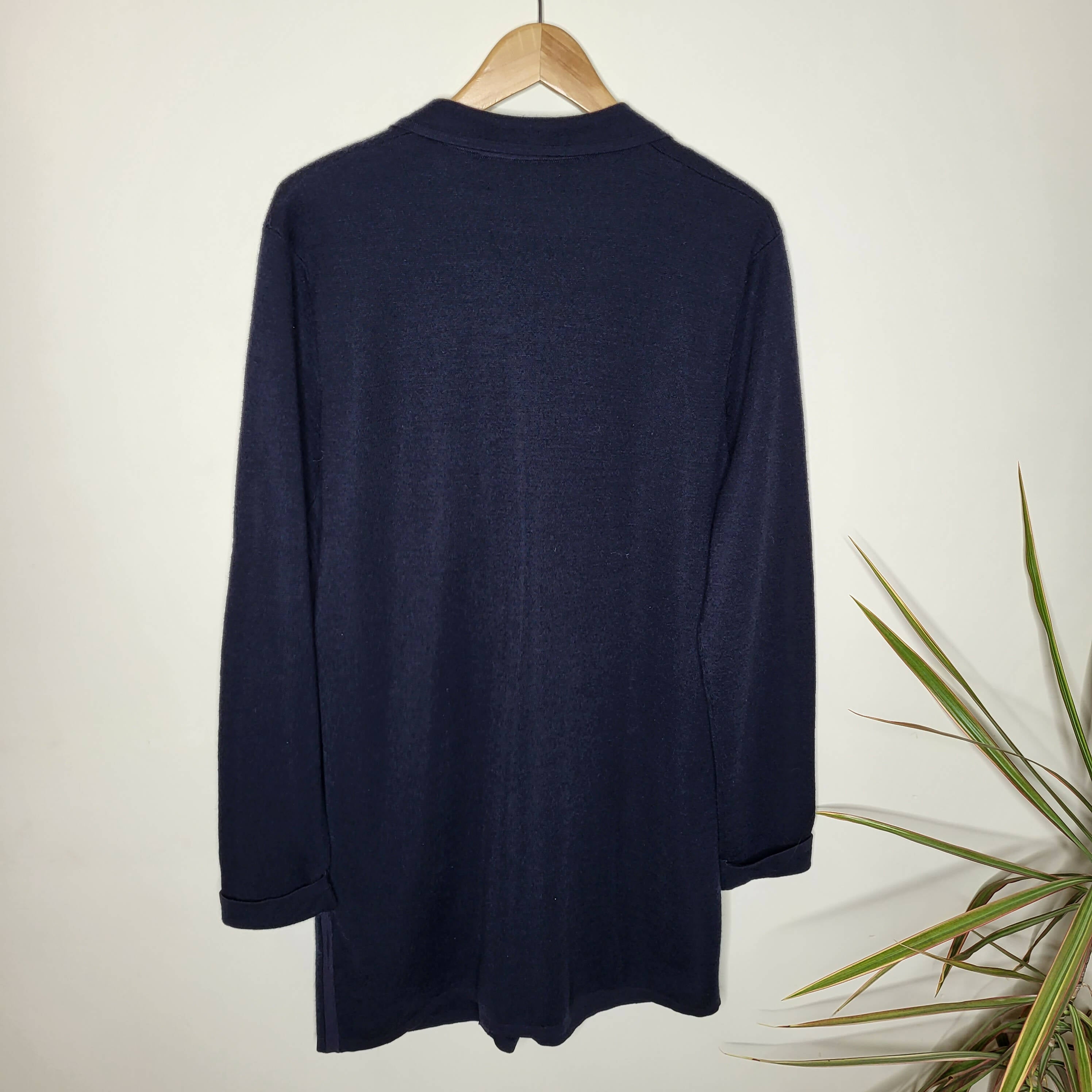 Scotch & Soda Navy Stripe detail knitted blazer