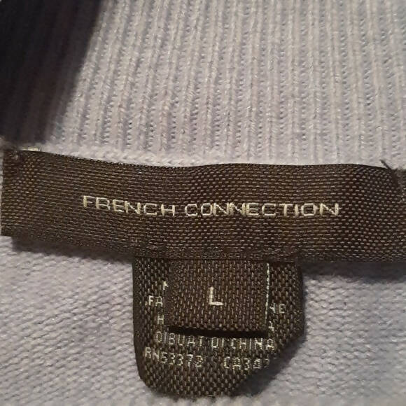 French Connection Babysoft Split Cuff Mock Neck Sweater - /Blue