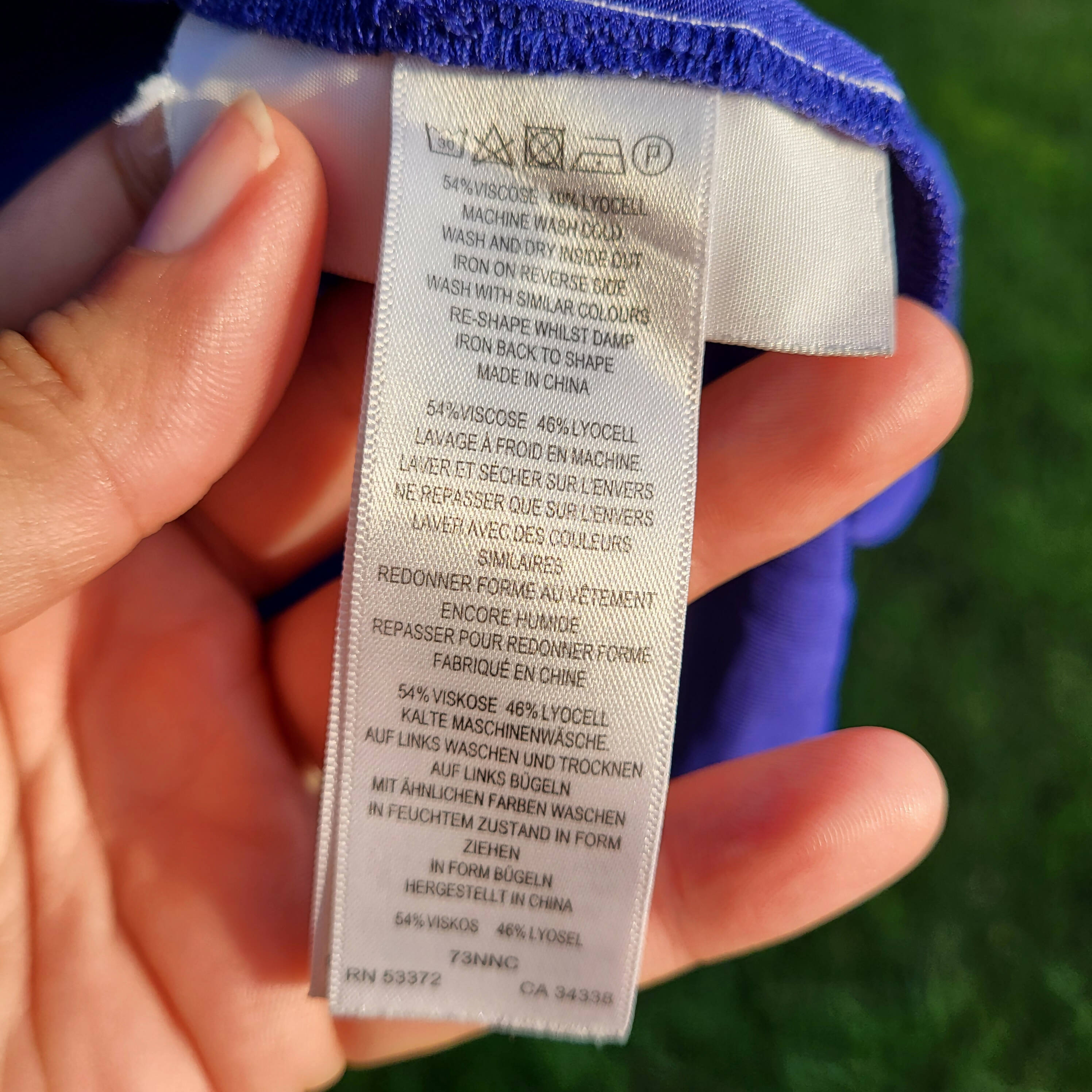 French Connection Side Tie Midi Skirt - /Blue - 4