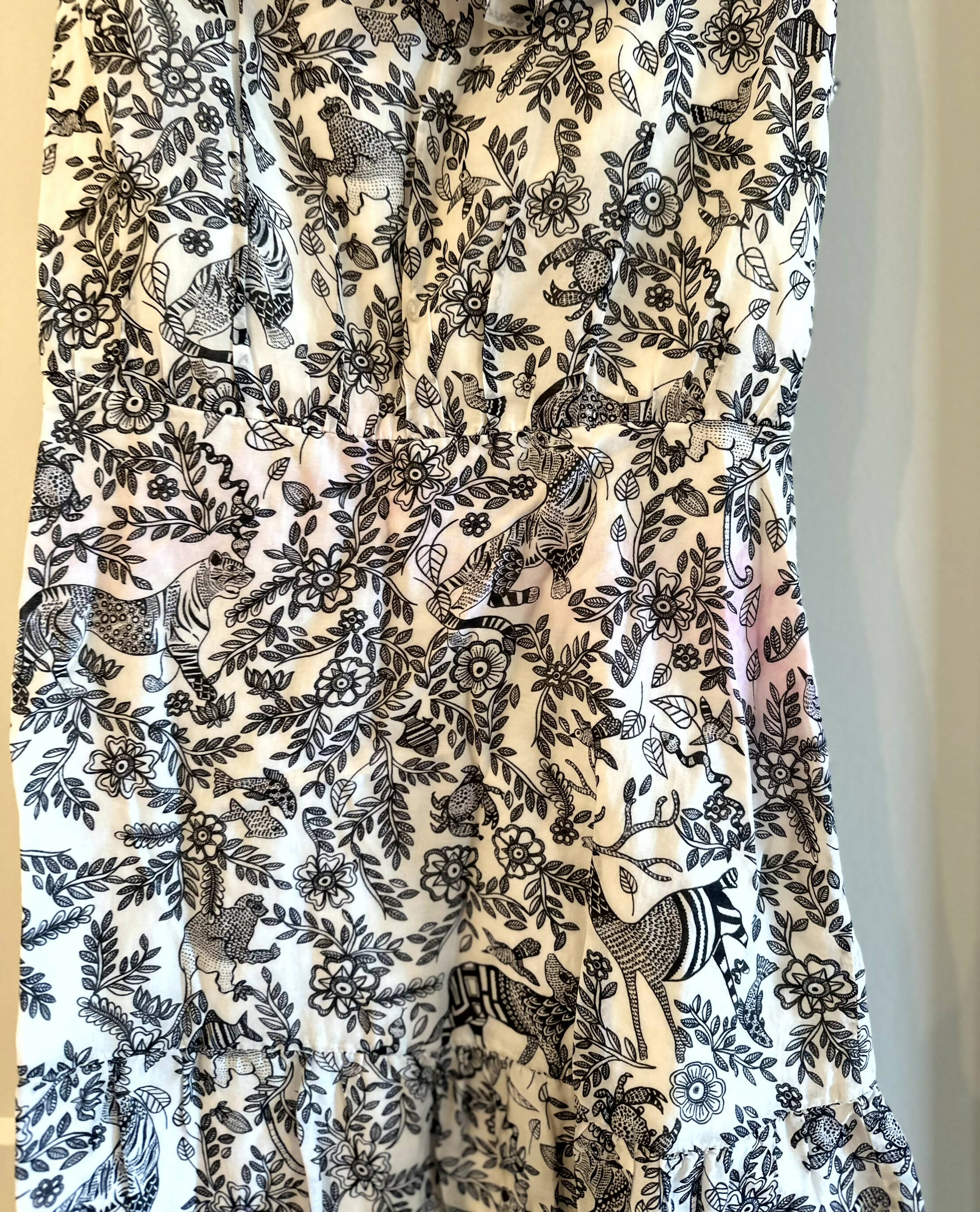 Saloni Misha Mini Dress - Floral - White Multi/Ivory Rashastan Black