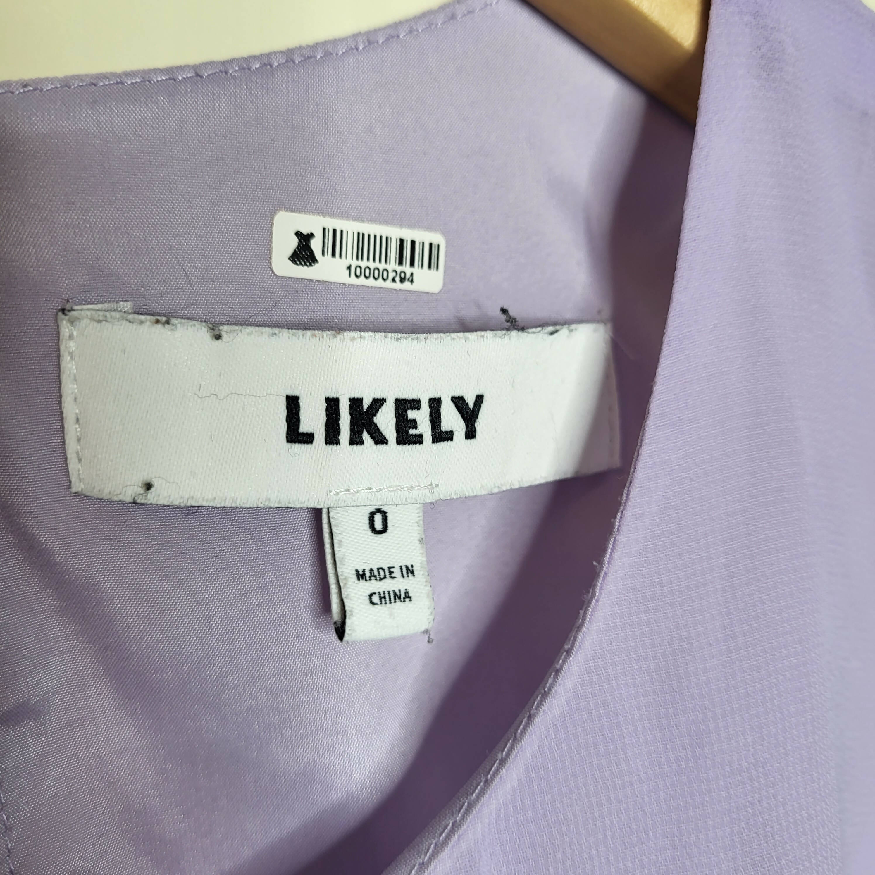 Likely Sleeveless Racerback Chiffon Peplum Blouse - Purple