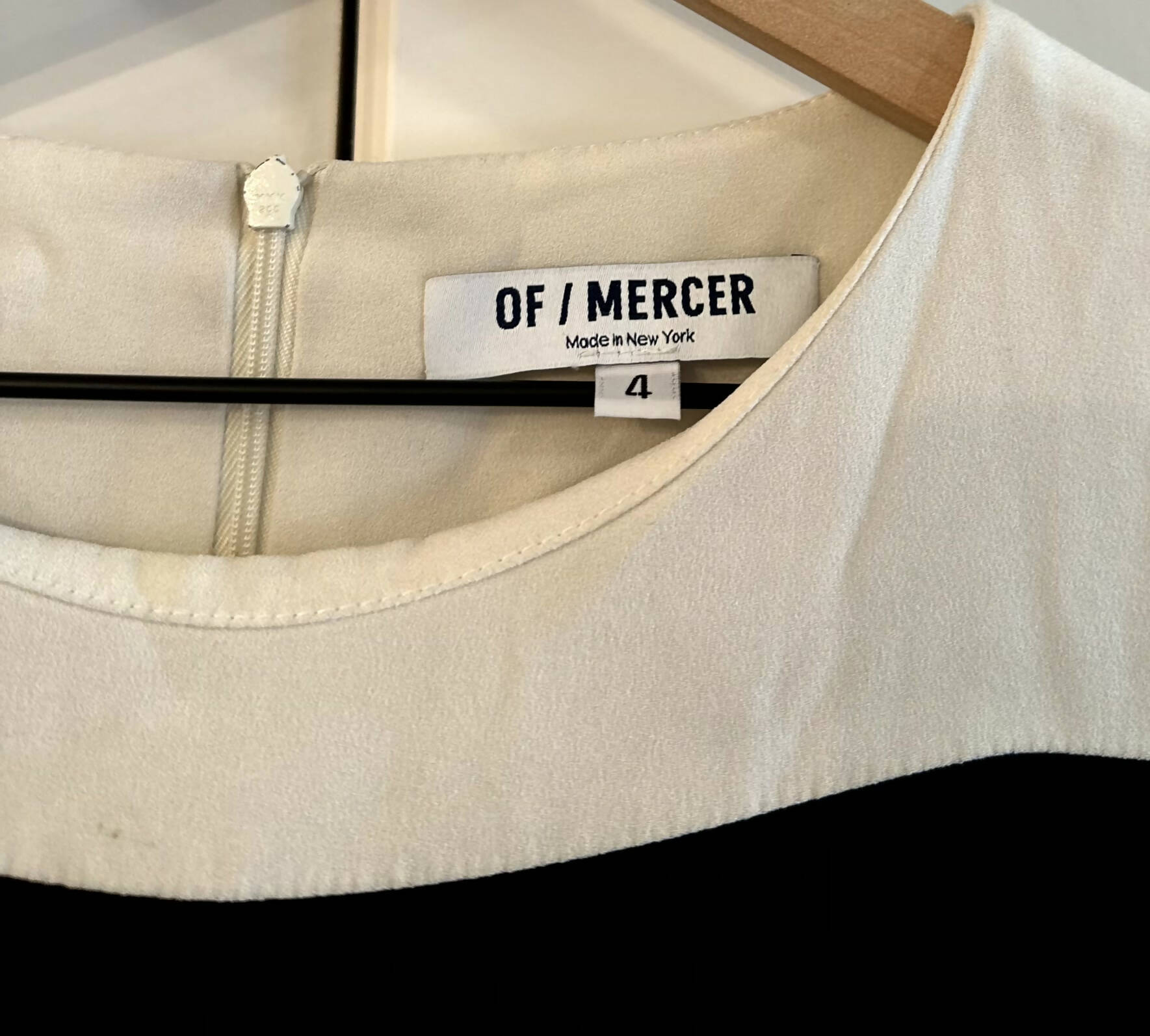 Of Mercer Long Sleeve Crew Neck Contrast Dress