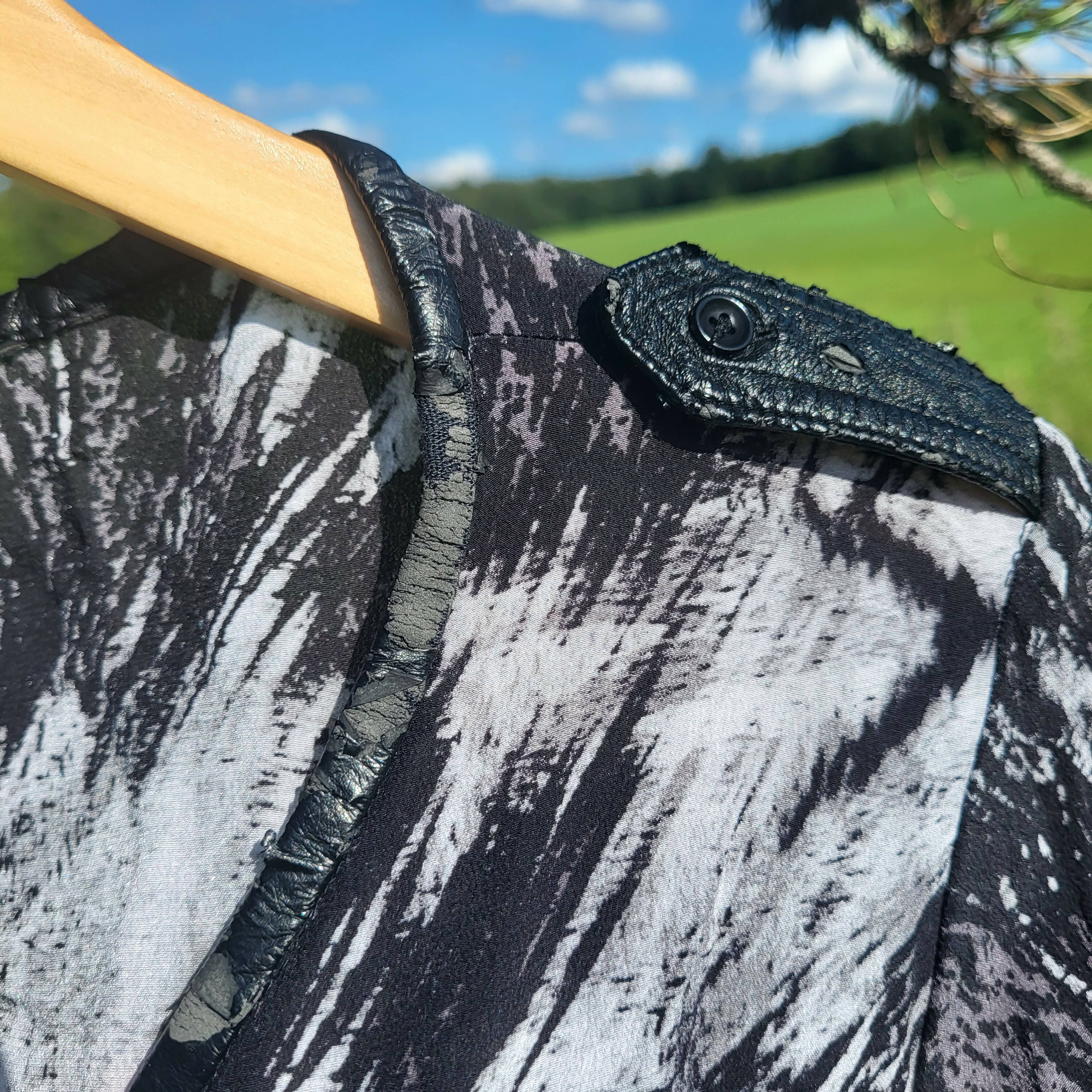 Tart Krista Button-Down Silk Blouse - Abstract - Black Multi/ - 1X