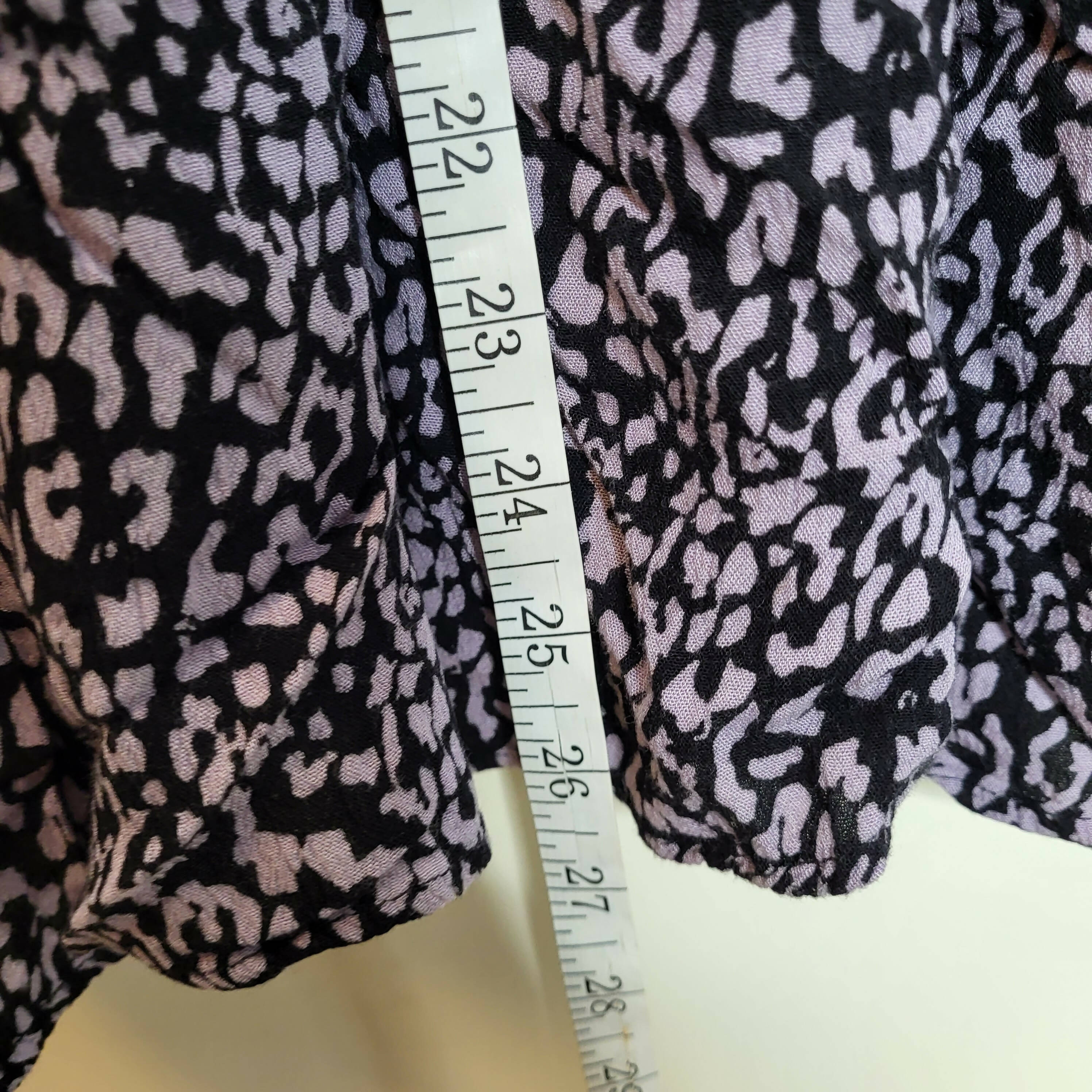 Ripe Maternity Maternity 3/4 Sleeve Wrap Blouse - Abstract - Black Multi/Black/Gray