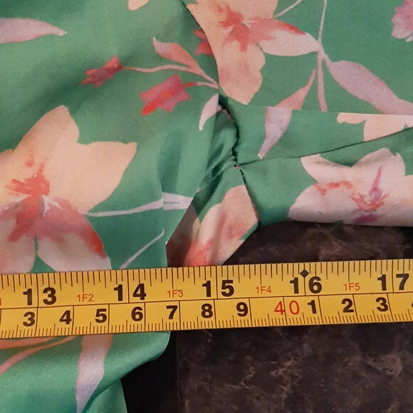 French Connection Camille Wrap Midi Dress - Floral - Green Multi/Poise Green