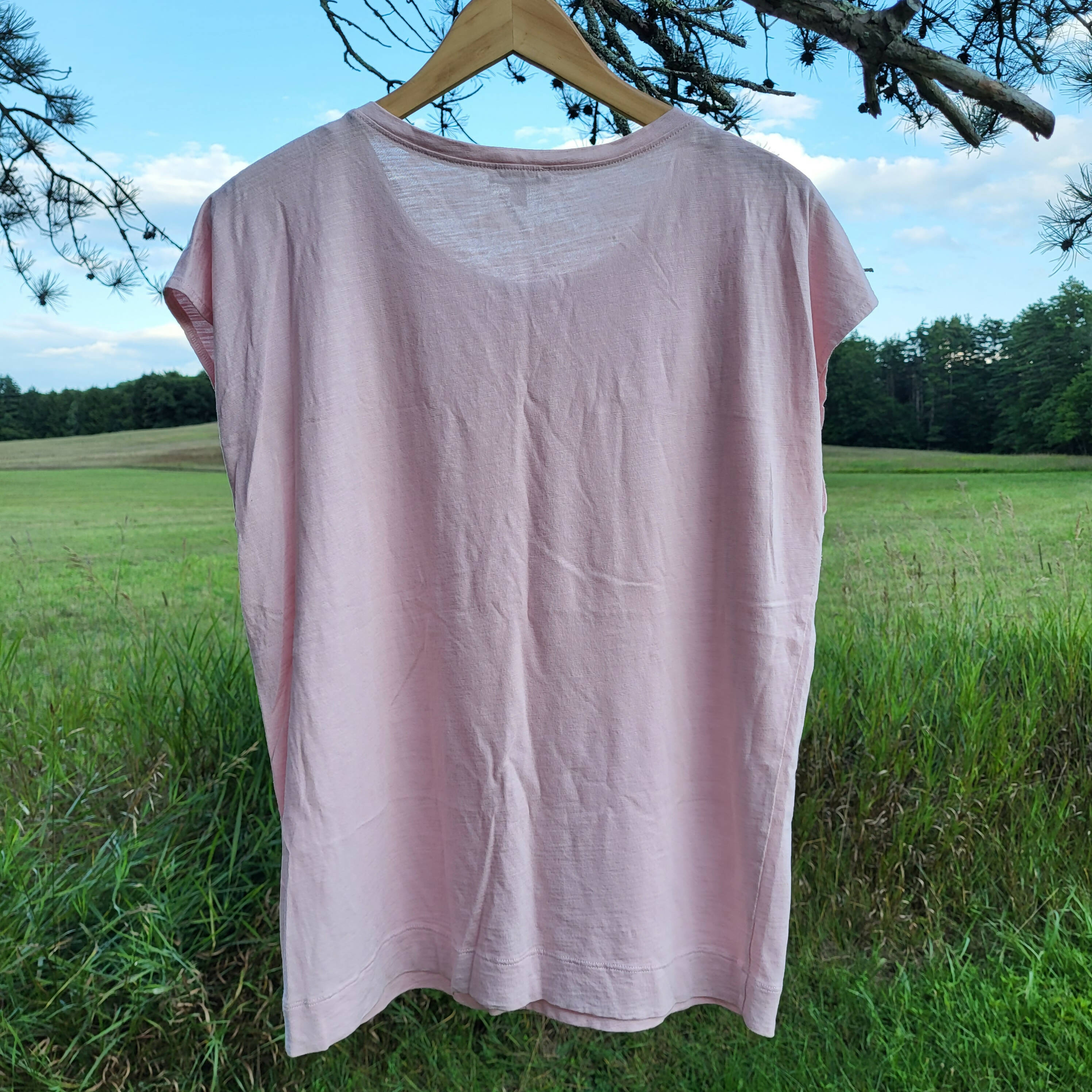 Lilla P Flame Modal Sleeveless Wedge Slit Neck in camellia