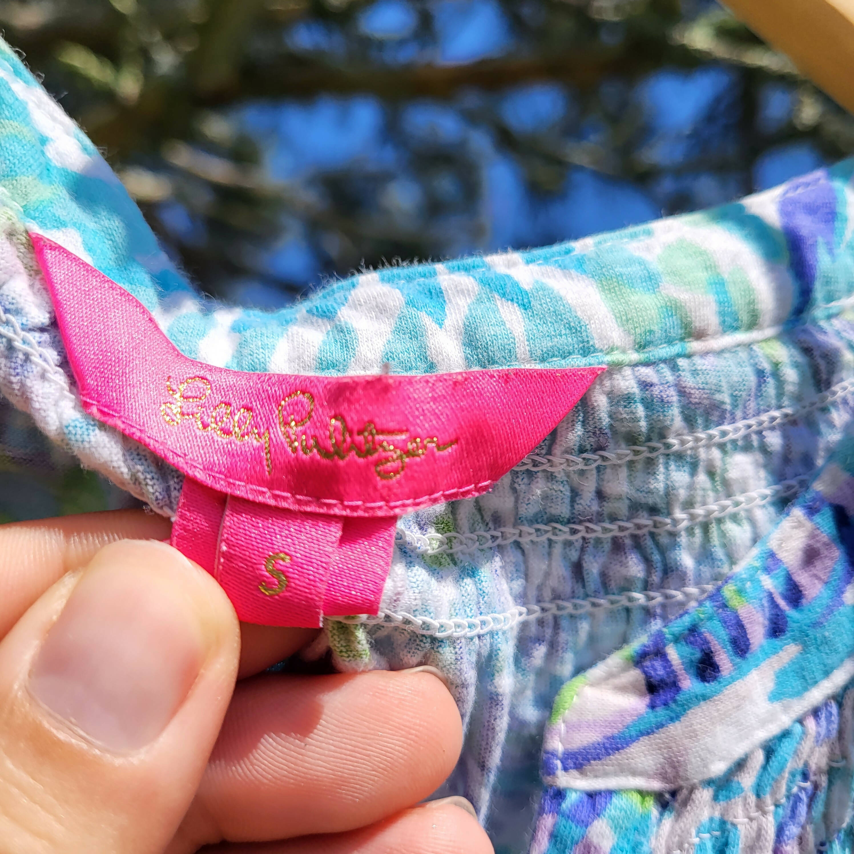 Lilly Pulitzer Essie Tank- Top - Shell - Blue Multi/Multi Shell - S