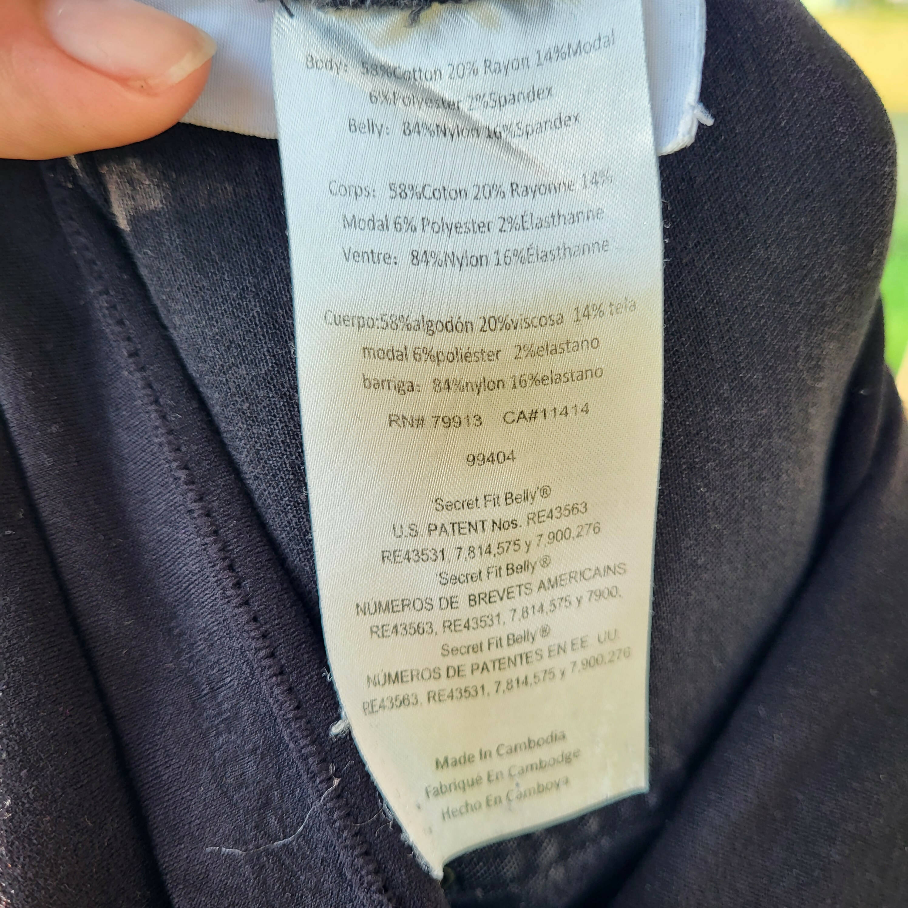 Indigo Blue Skinny Maternity Denim Jeans Black - XS