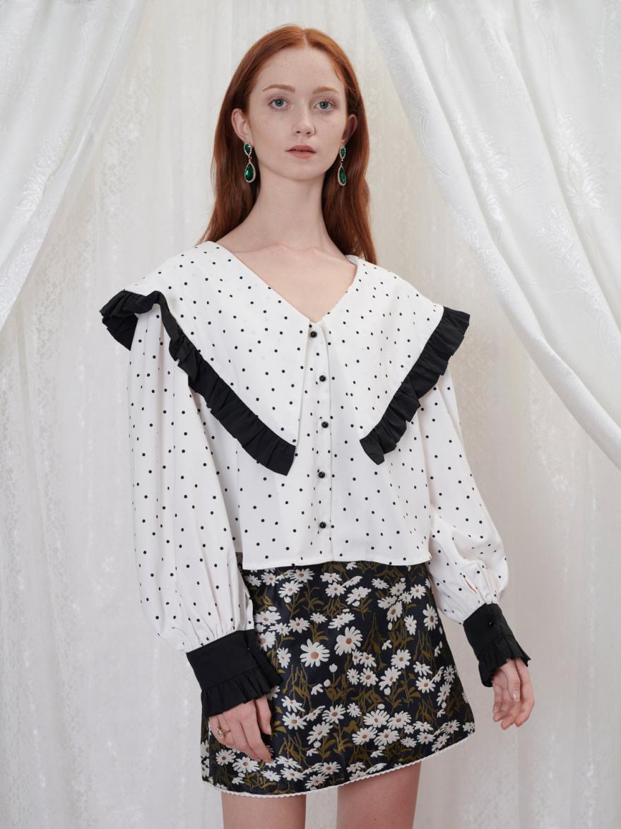 Silverwear Ruffle Blouse