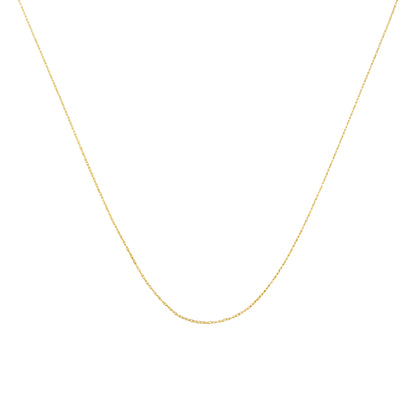 Haus of Brilliance Solid 10K Yellow Gold 0.5mm Slim and Dainty Unisex 18&quot; Rope Chain Necklace