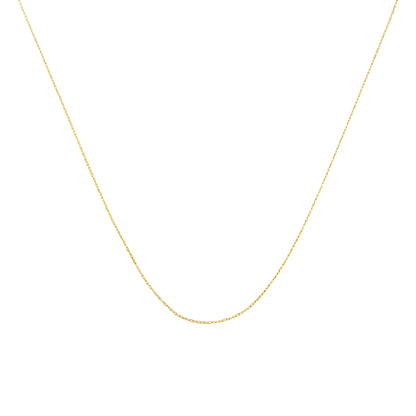 Haus of Brilliance Solid 10K Yellow Gold 0.5mm Rope Chain Necklace. Unisex Chain - Size 20&quot; Inches