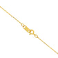 Haus of Brilliance Solid 10K Yellow Gold 0.5mm Slim and Dainty Unisex 18" Rope Chain Necklace