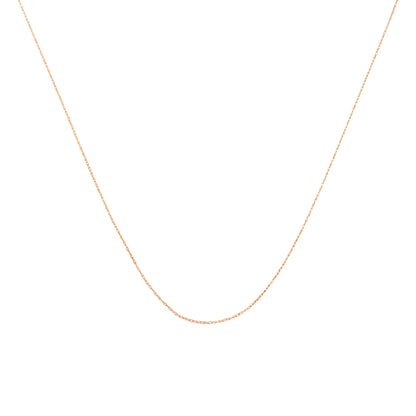 Haus of Brilliance Solid 10K Rose Gold 0.5mm Rope Chain Necklace. Unisex Chain - Size 20&quot; Inches
