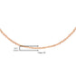 Haus of Brilliance Solid 10K Rose Gold 0.5mm Rope Chain Necklace. Unisex Chain - Size 18" Inches