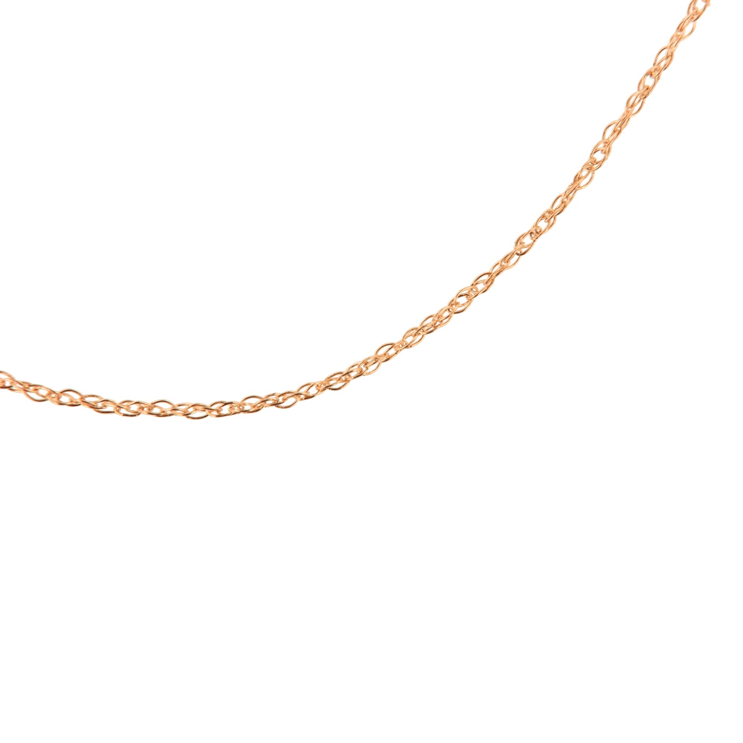 Haus of Brilliance Solid 10K Rose Gold 0.5mm Rope Chain Necklace. Unisex Chain - Size 18&quot; Inches