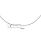 Haus of Brilliance Solid 10K White Gold 0.5mm Rope Chain Necklace. Unisex Chain - Size 16" Inches