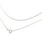 Haus of Brilliance Solid 10K White Gold 0.5mm Rope Chain Necklace. Unisex Chain - Size 18" Inches