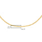 Haus of Brilliance Solid 10K Yellow Gold 0.5mm slim and Dainty Rope Chain Necklace. Unisex Chain - Size 16" Inches