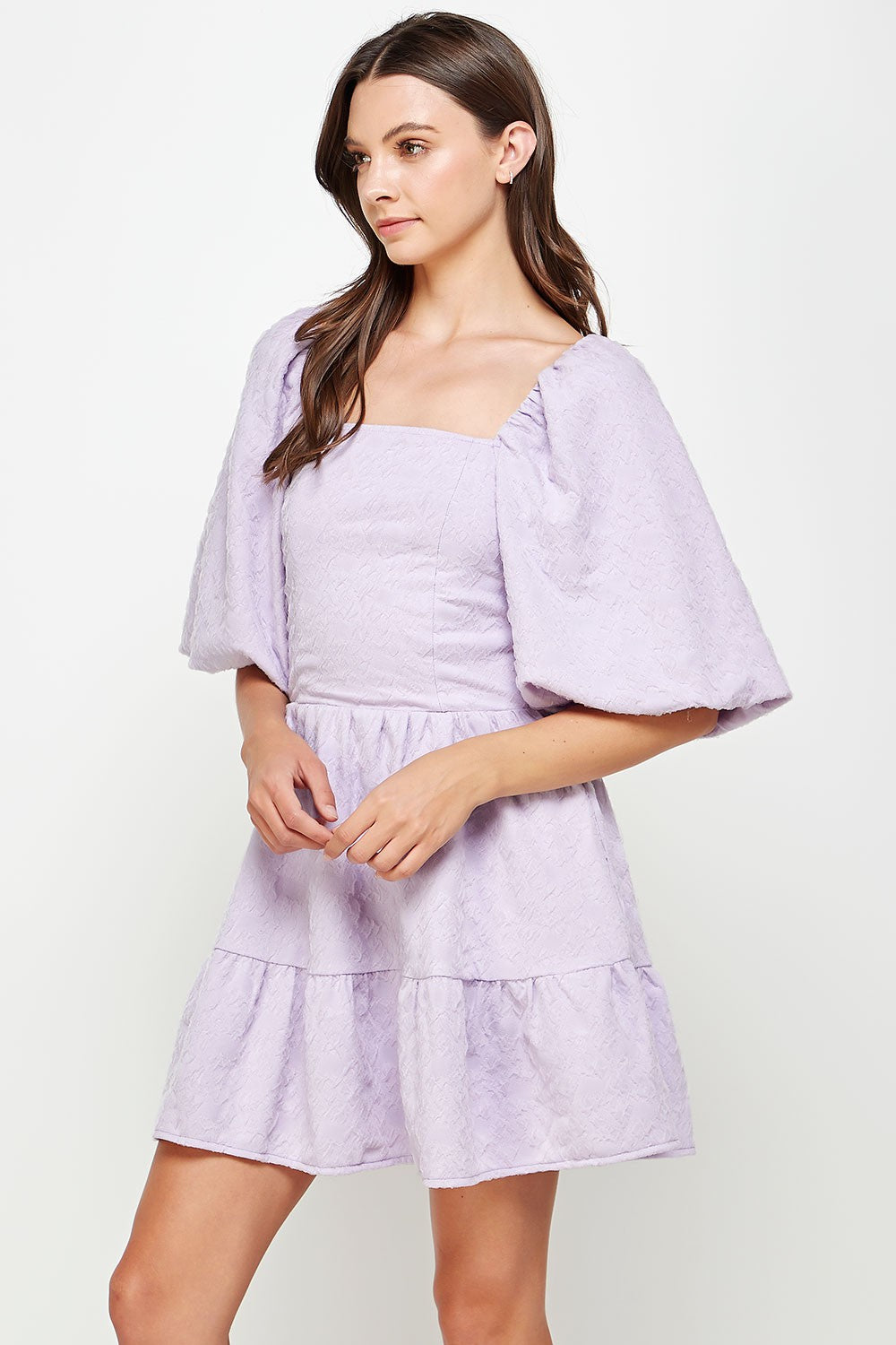 Strut &amp; Bolt Lavender Linen Quarter Sleeve Mini / S