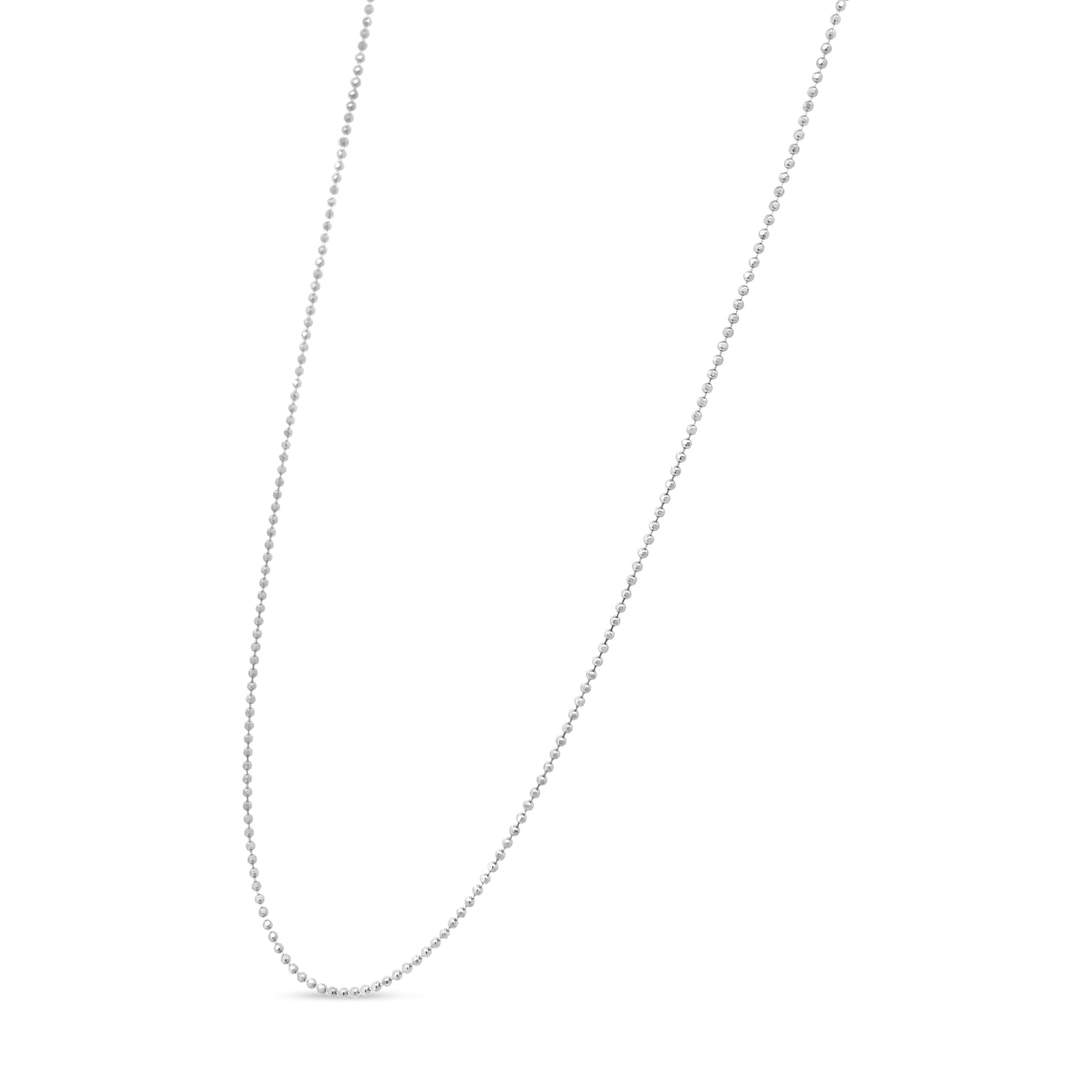 Haus of Brilliance .925 Sterling Silver 0.7mm Slim and Dainty Unisex 18&quot; Inch Ball Bead Chain Necklace