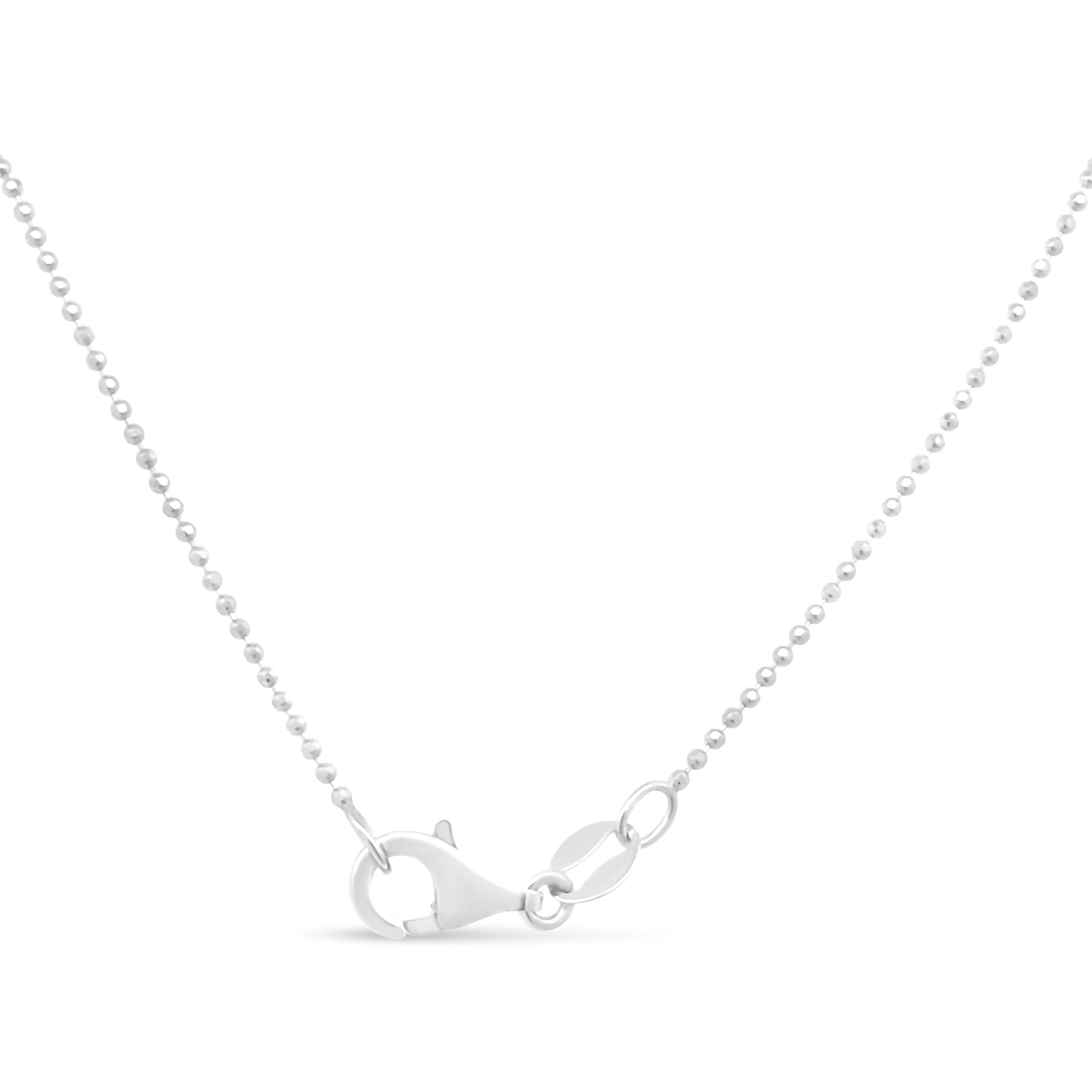 .925 Sterling Silver 0.7mm Slim and Dainty Unisex 18&quot; Inch Ball Bead Chain Necklace