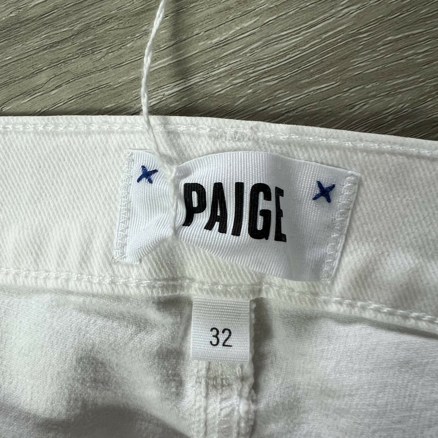 Paige Maternity Straight Leg Jeans - /White - 32M