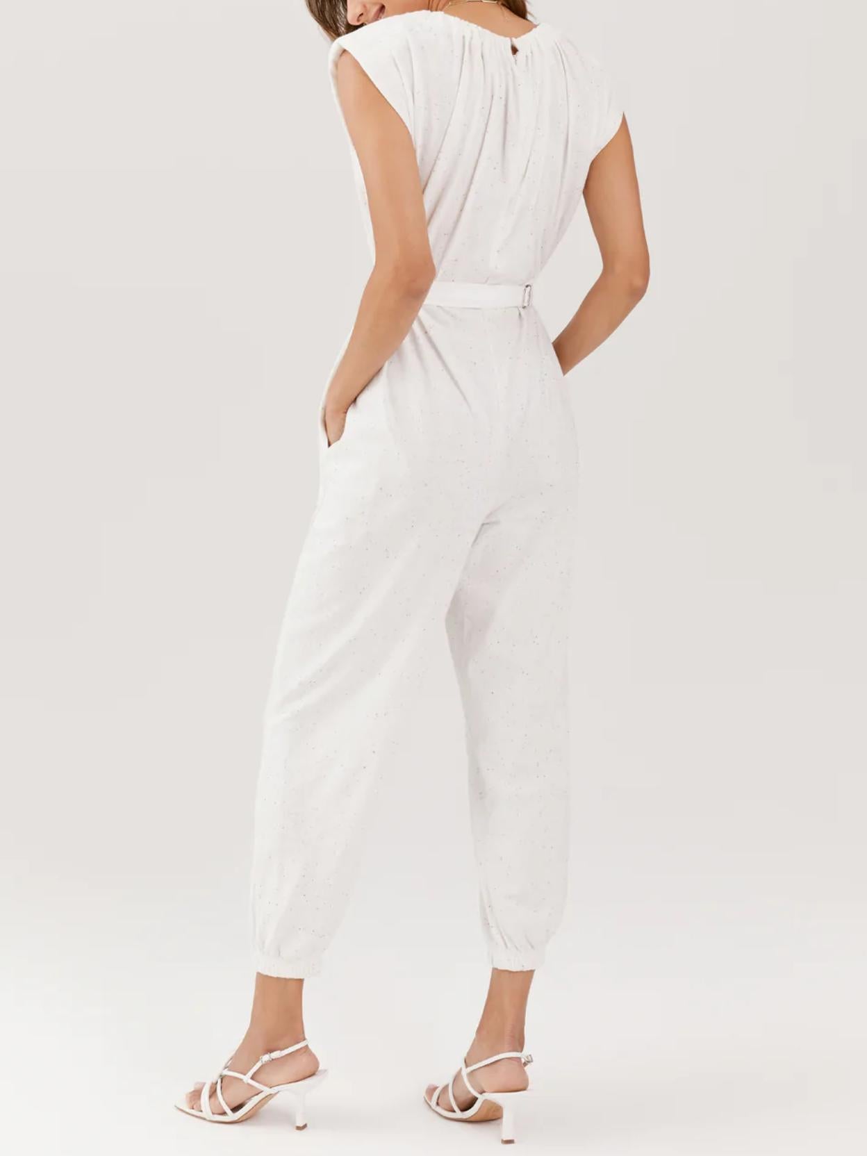 Something Navy Nikki Jumpsuit - /White