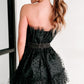 Main Strip Black Tulle Heart Dress / S