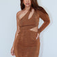 Princess Polly Brown Mesh Cut Out Mini / XS