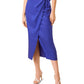 French Connection Side Tie Midi Skirt - /Blue - 4