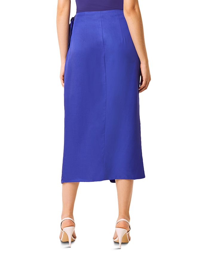 French Connection Side Tie Midi Skirt - /Blue - 4